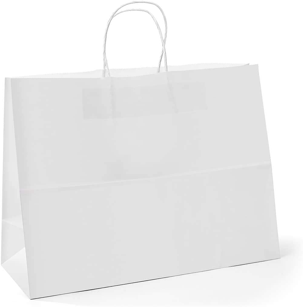 en vente Switory 25pc Kraft Gift Bag, 40x15x38cm grand sac de papier commercial blanc avec poignées torsadées pour les cadeaux, emballage, personnalisation, transport, vente au détail, marchandises, mariage CHfxqNsVq juste de l´acheter