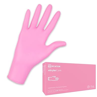 chic  MERCATOR MEDICAL Gants jetables nitrylex® pink, T