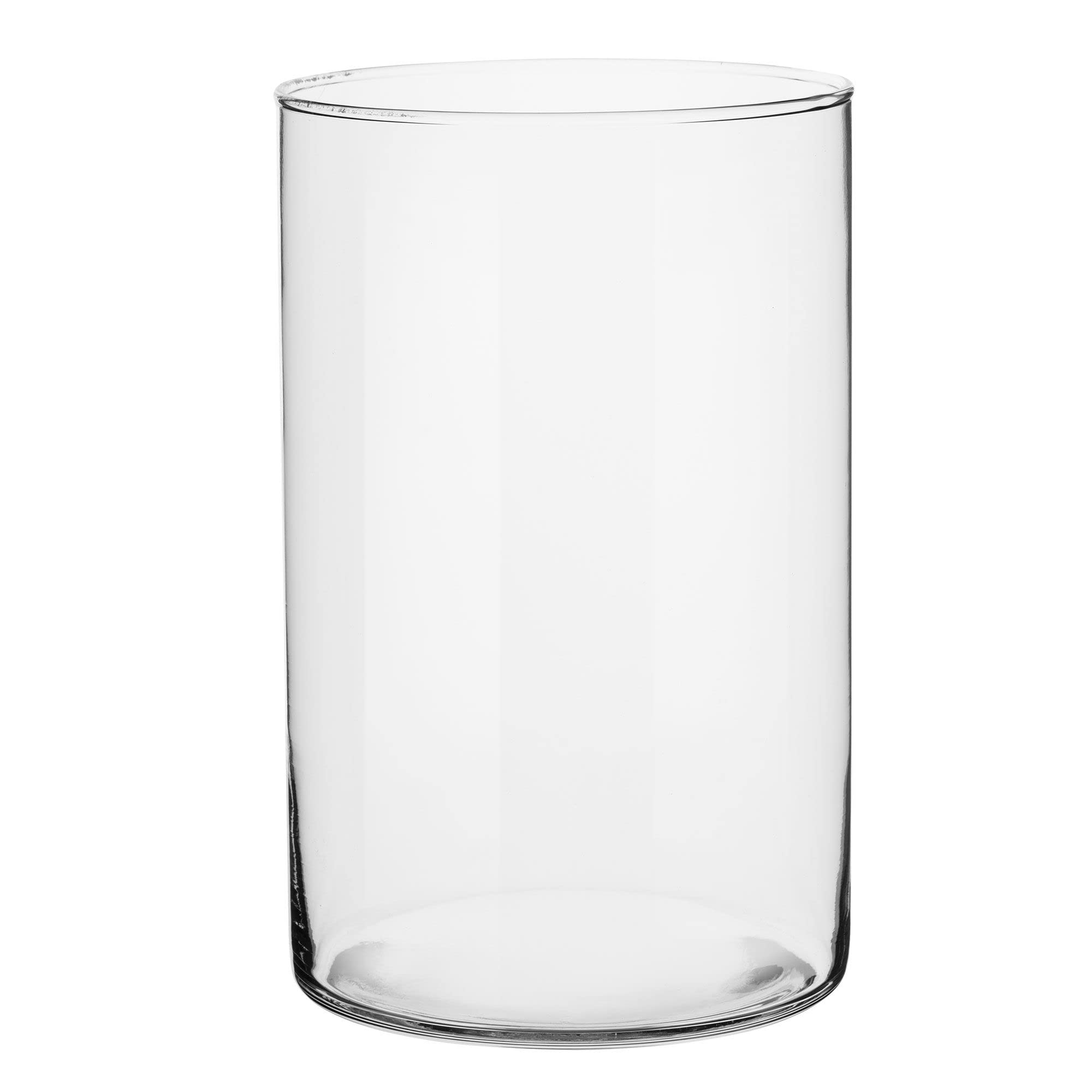 vente chaude TREND FOR HOME Vase Decoratif 21.5 cm Grand Transparent Haut Cylindrique en Verre pour Centre de Table Mariage Maison Cérémonie Pampa pour Fleurs | Ø 13.5 cm | sIDM3fdfs mode