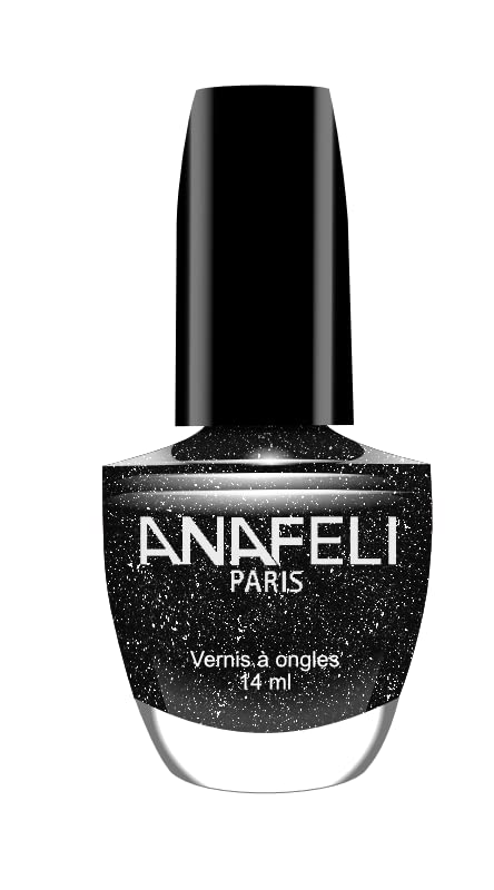 prix de gros Anafeli Paris - Vernis à ongles diamant - Ultra brillance - Longue tenue - Manucure Française - Application facile (Noir) wRU2bb01O meilleure vente