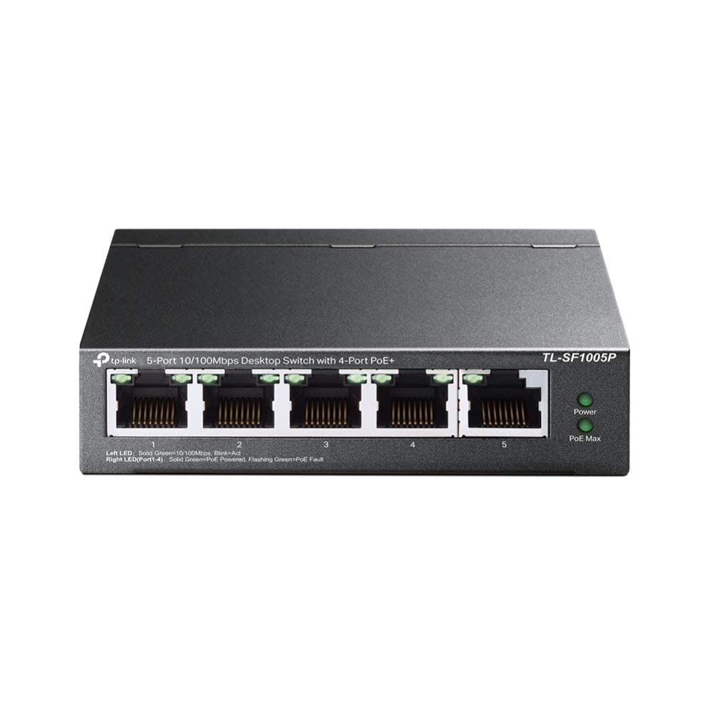 chic  TP-Link PoE Switch 5-Port 100 Mbps, 4 PoE+ ports up to 30 W for each PoE port and 67 W for all PoE ports, Metal Casing, Plug and Play, Ideal for IP Surveillance and Access Point (TL-SF1005P) Xktc4OI5b Prix ​​bas