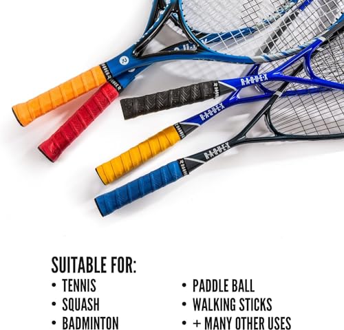 Exclusif Raquex Lot de 5 Bandes antidérapantes Multicolores pour Raquette de Tennis, Badminton, Squash - Emballage extérieur en Carton Recyclable 1vS9Dc8rK meilleure vente