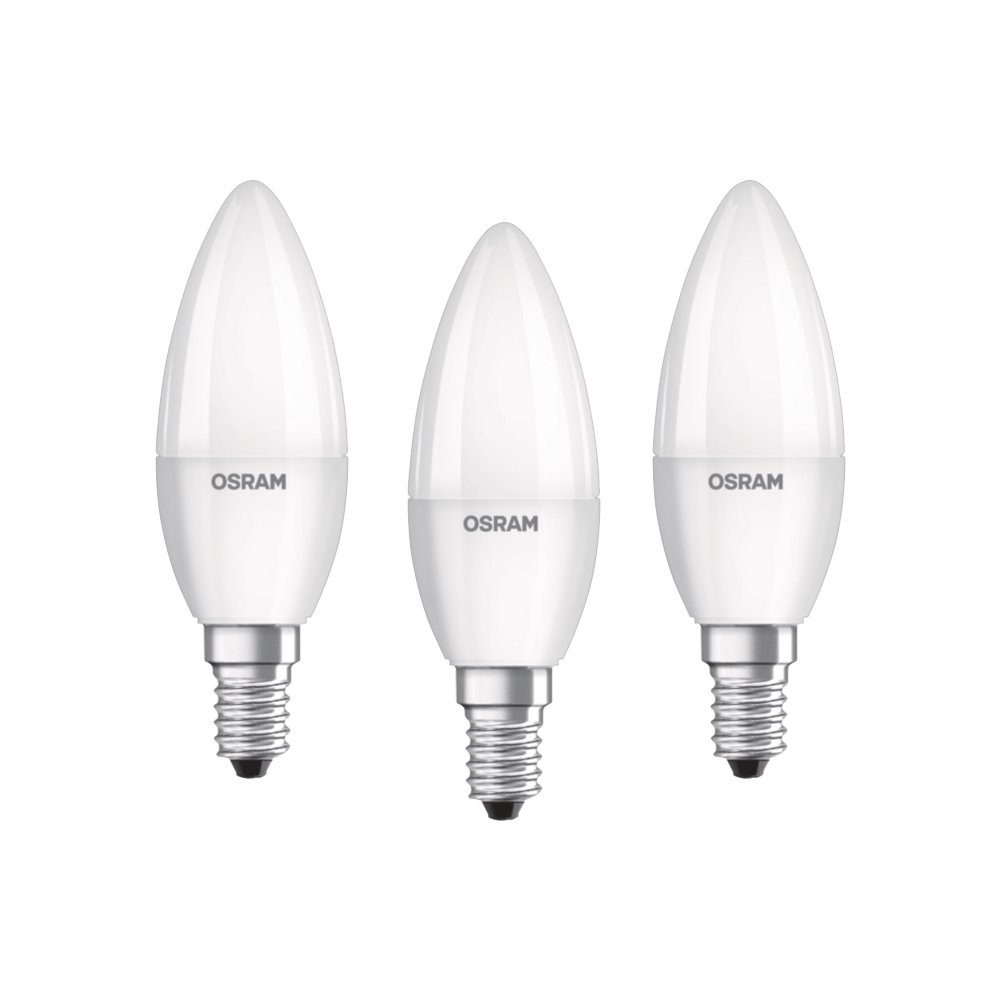 Pas Cher Osram ampoule LED E14 BASE Classic B 40 | 4.9 W - Equivalence incandescence 40 W, forme de bougie / mat, blanc chaud - 2700K, lot de 3 9pFxVHLbb frais