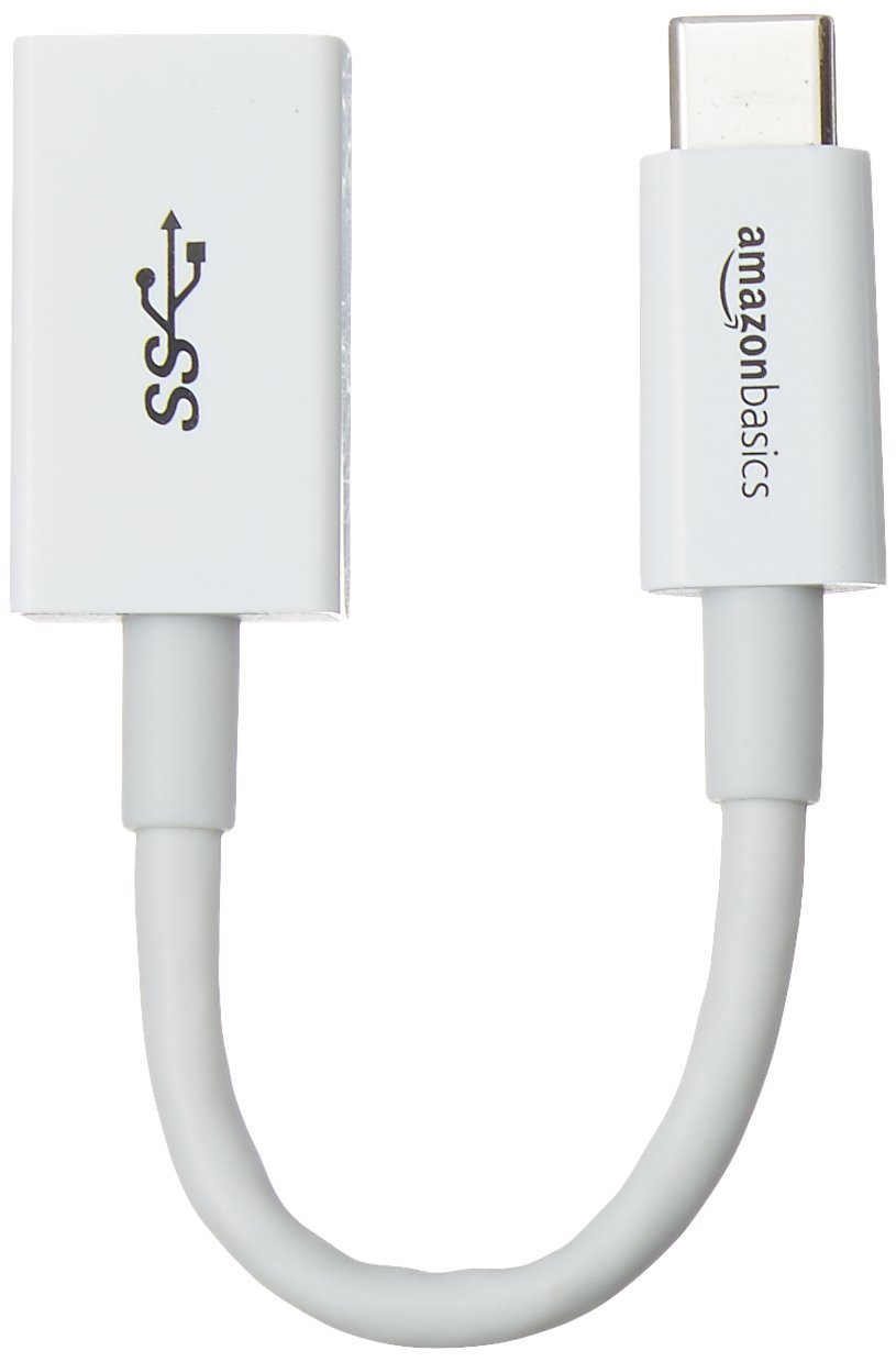 bon prix Amazon Basics - Câble adaptateur convertisseur femelle USB-C vers USB-A 3.1 Génération 1 - Vitesse de 625 Mo/s - Certifié USB-IF - Pour ordinateurs portables, tablettes, téléphones - Blanc GU0r4ePlK pas cher