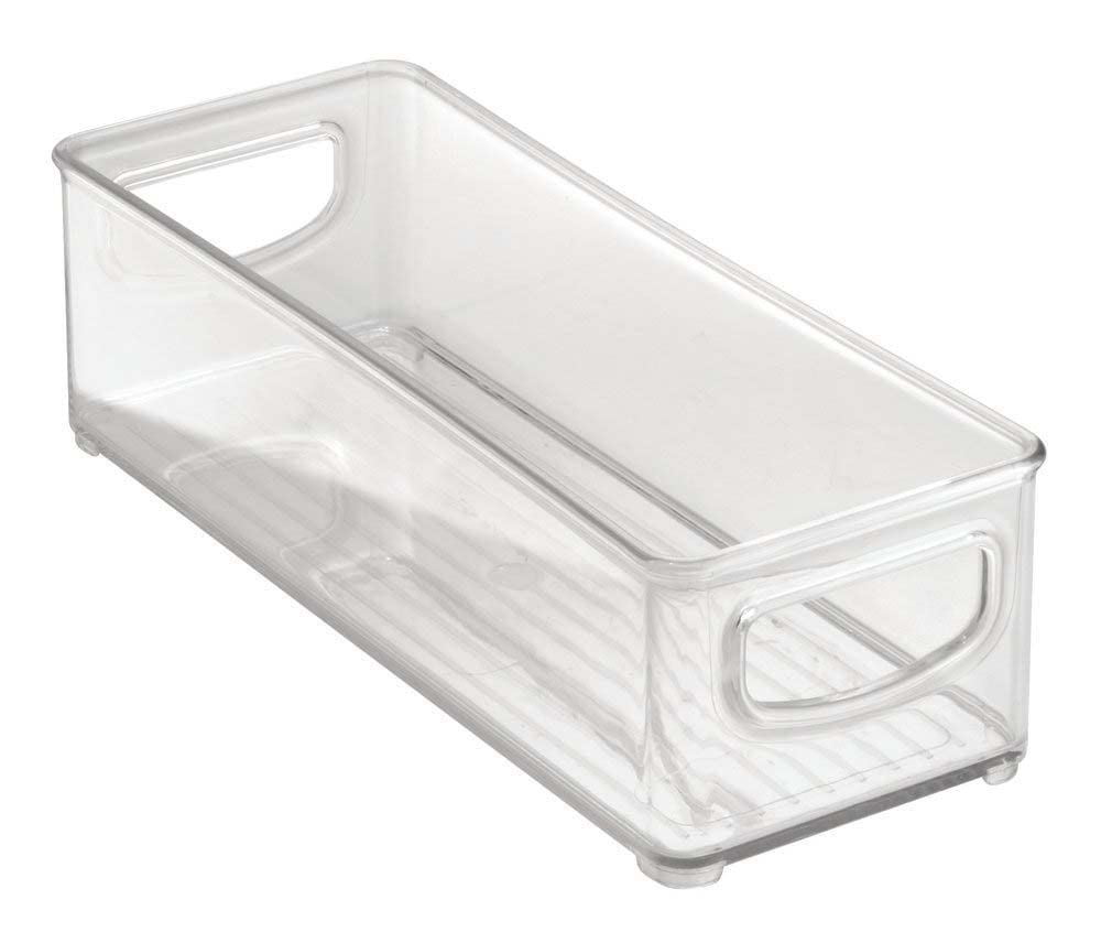 vente chaude IDesign bac rangement frigo, petite boîte alimentaire en plastique, boîte conservation alimentaire à poignées, transparent FvTmlK7in Boutique
