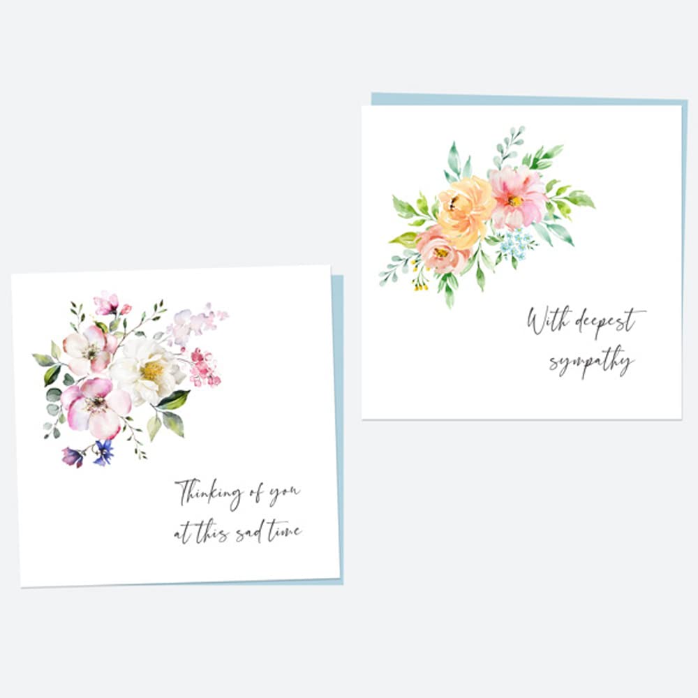 chic  Dotty about Paper Thinking of You & Sympathy - Aquarelle Flowers - Lot de 2 (50 0014) zMGfo8wqi grand