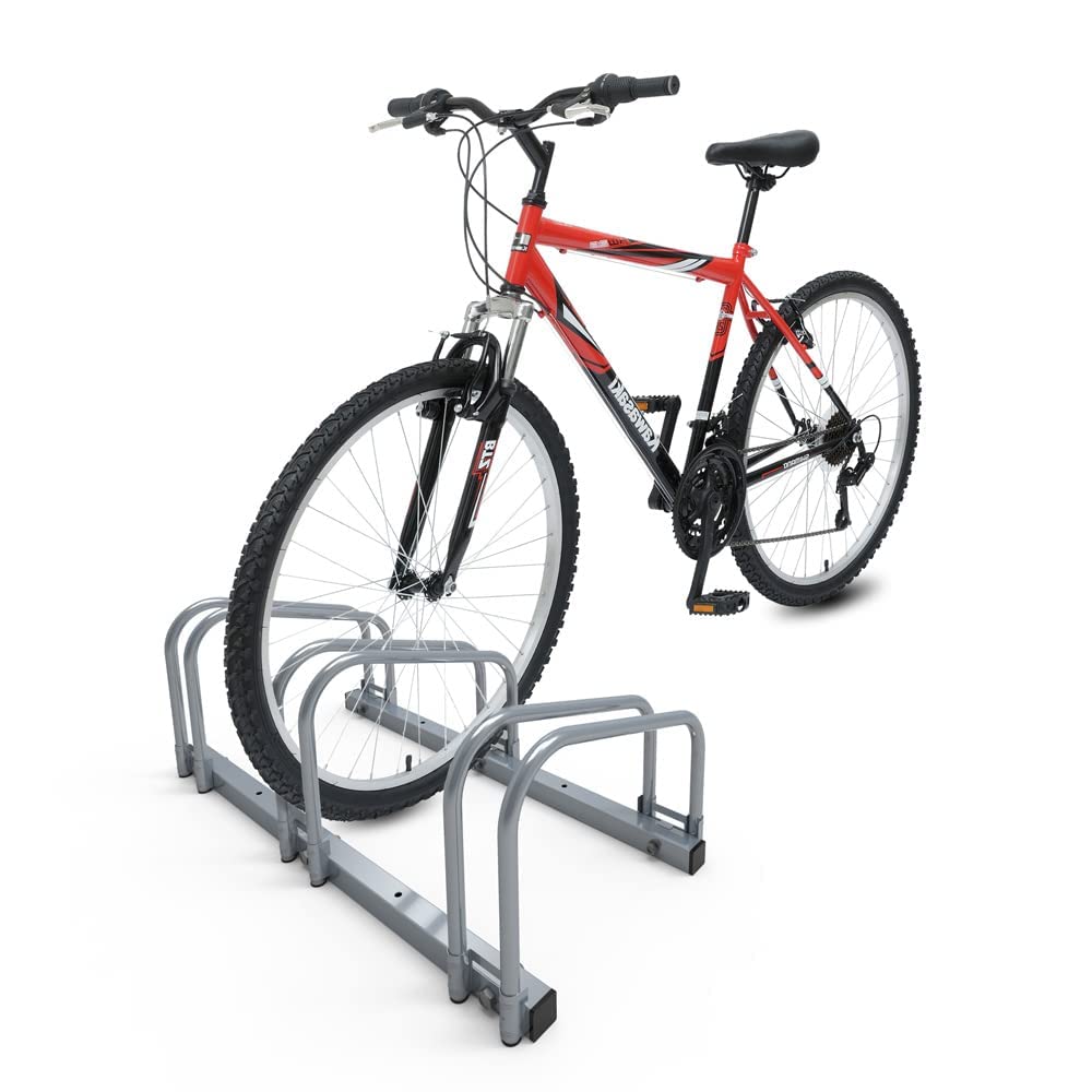 Abordable vounot 3 vélos Système Rangement Support pour Bicyclette Sol ou Mural en Acier revêtu Jardin ou Garage Râtelier Familial YKZbs824I Haute Quaity