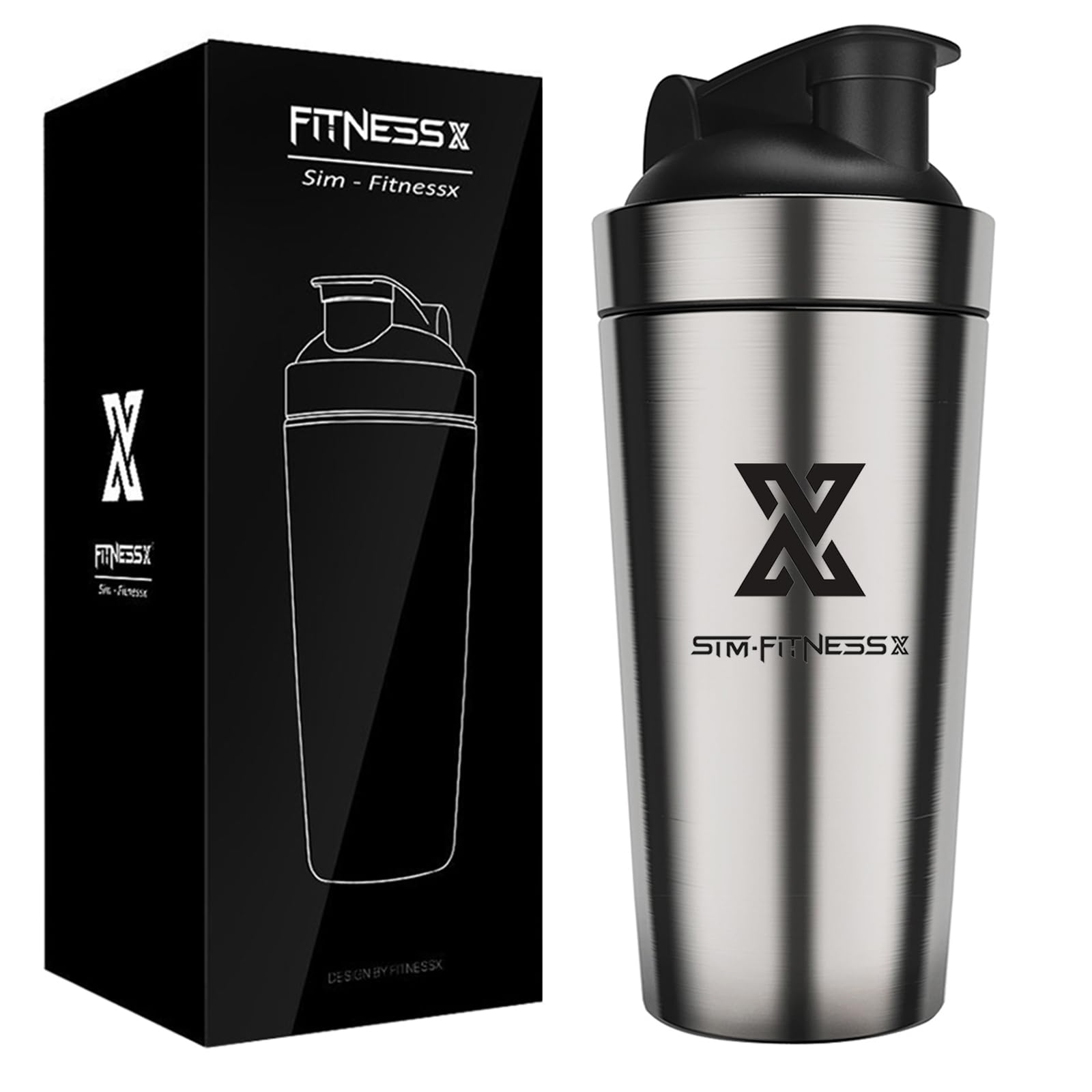 Populaire X SIM FITNESSX Sport Fitness Shaker acier inoxydable Protéines Bottle de protéines | Bottle de protéines Conservation de la chaleu (700ml) B2yCihDI8 en solde