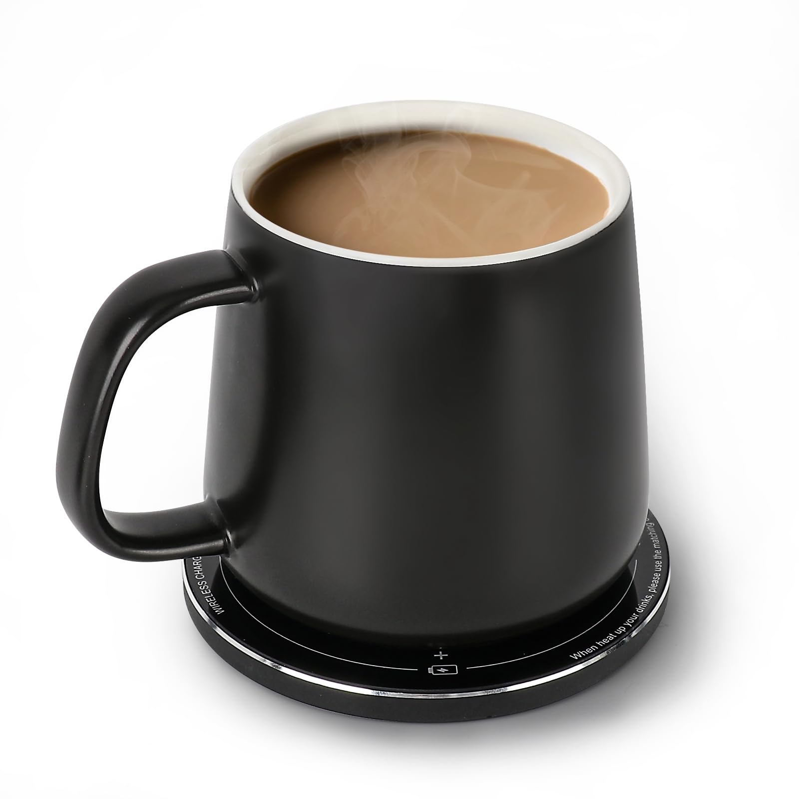 Parfait APEKX Chauffe-Tasse, Tasse intelligente avec contrôle de la température avec couvercle, chauffe-tasse à café avec tasse pour bureau Chauffe Tasse Usb 13.3OZ(Ferreux) OfopwvDOS en France Online