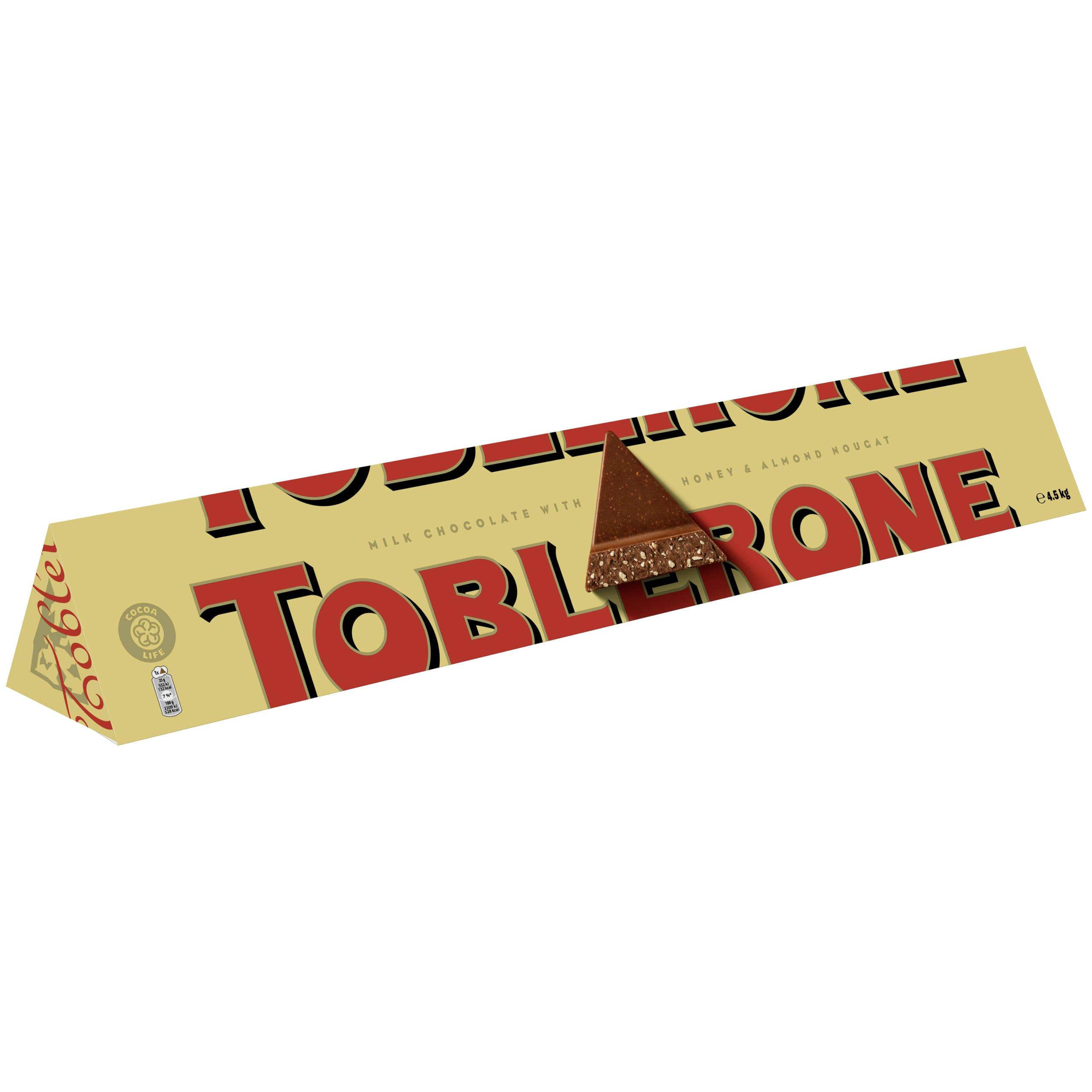 Achat Toblerone Géant – Barre Chocolat au Lait avec Nougat au Miel Et Aux Amandes – Recette Classique – Idée Cadeau Noël – Chocolat à Offrir – 1 x 4,5 kg MEkgAW9Bt en solde