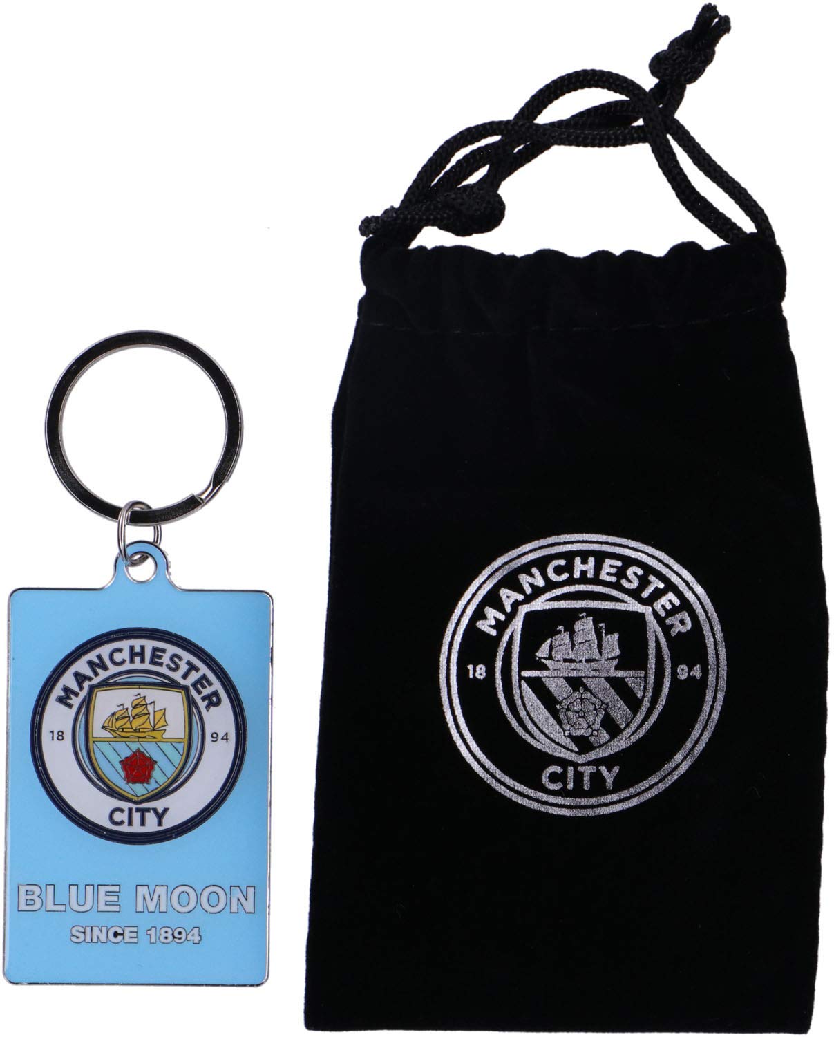 prix de gros Sac Cadeau Officiel Porte-clé Manchester City FC Blue Moon en Velours BMpuWHhCc véritable contre