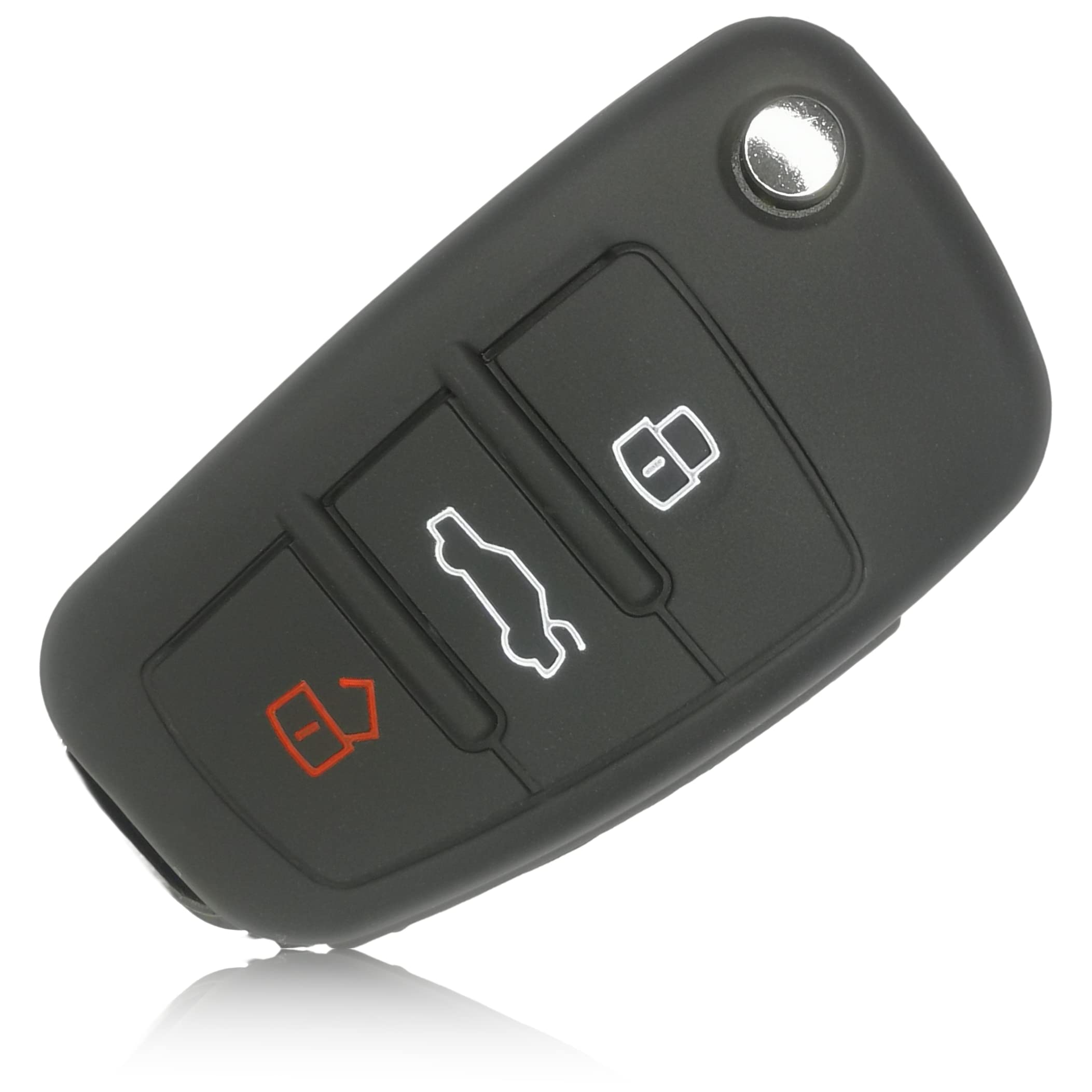 vogue  FOAMO Coque de protection en silicone pour clé de voiture compatible avec Audi à 3 boutons - Noir 2YMCT3ync vente chaude
