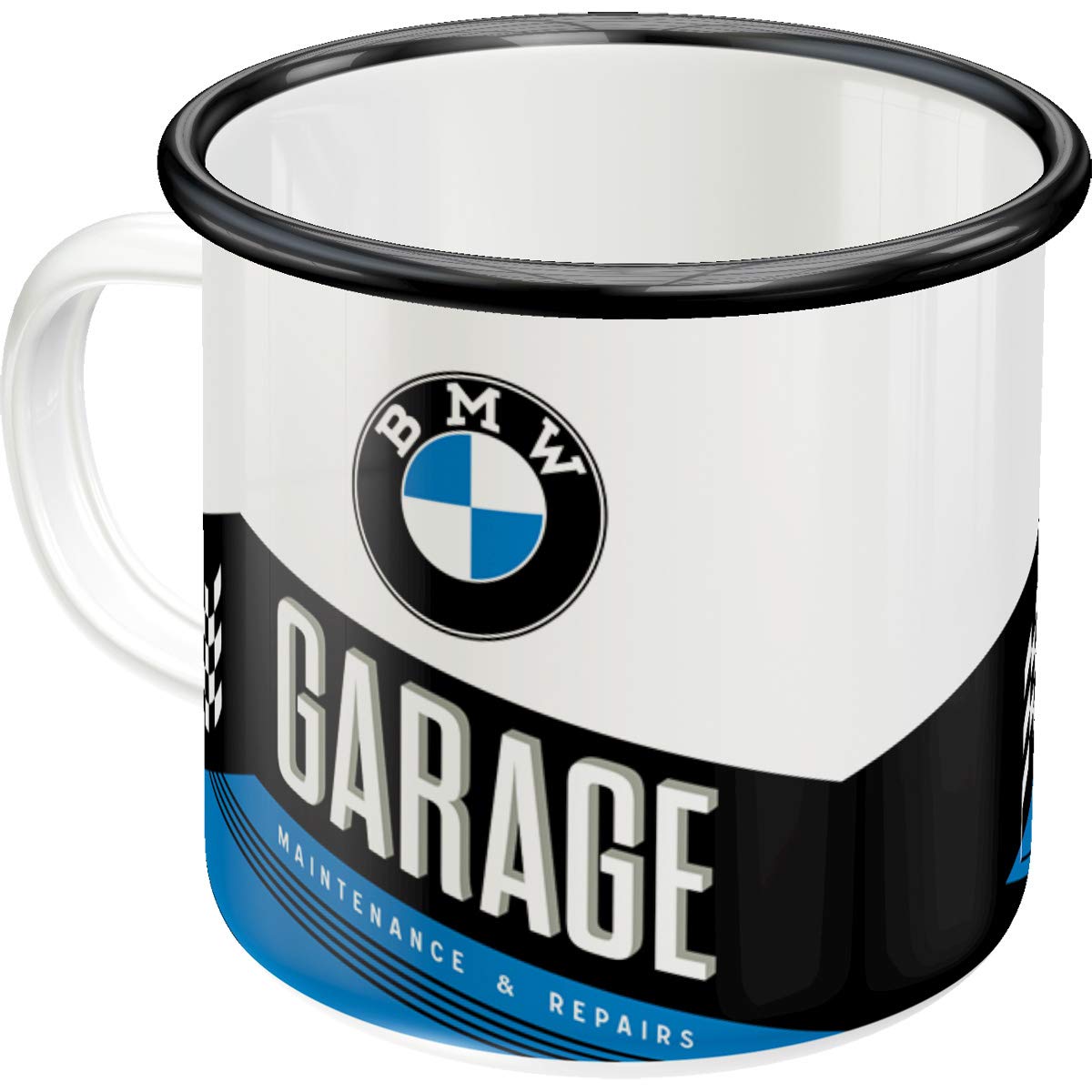 en ligne Nostalgic-Art Tasse rétro en émail, BMW – Garage – Idée de cadeau pour fans d´accessoires automobiles, Mug de camping, Design vintage, 360 ml Sw0v1dyvW Prix ​​bas