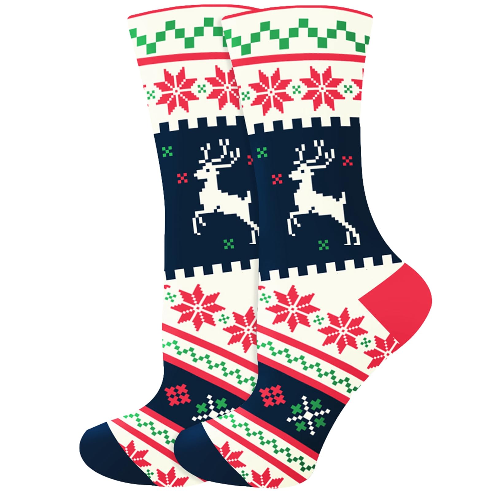 vogue  Achlibe Chaussettes de Noël, douces, chaudes, élastiques, motif bonhomme de neige, Père Noël, chaussettes décontractées, chaussettes de vacances, chaussettes pelucheuses 0cUudF1do juste de l´acheter