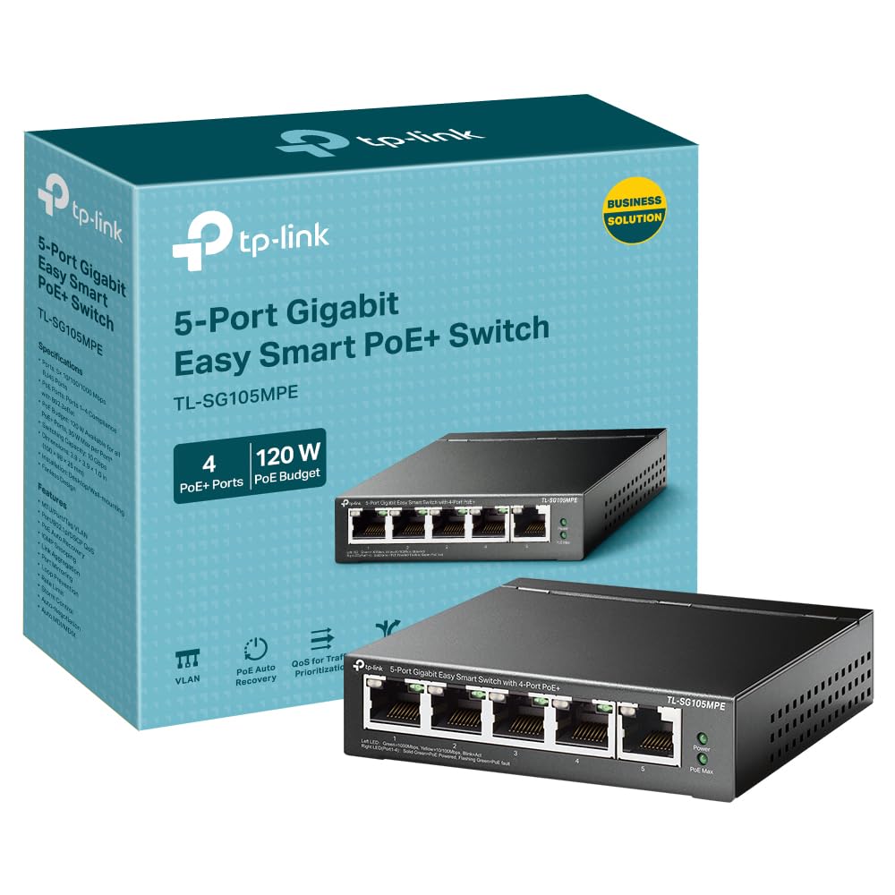 vogue  TP-Link Switch PoE TL-SG105MPE, 5 Ports avec 4 Ports PoE+ (120 Watt, IEEE-802.3af/at PoE, sans Ventilateur, Plug and Play, boîtier métallique Robuste) 4i2V00oTH en ligne