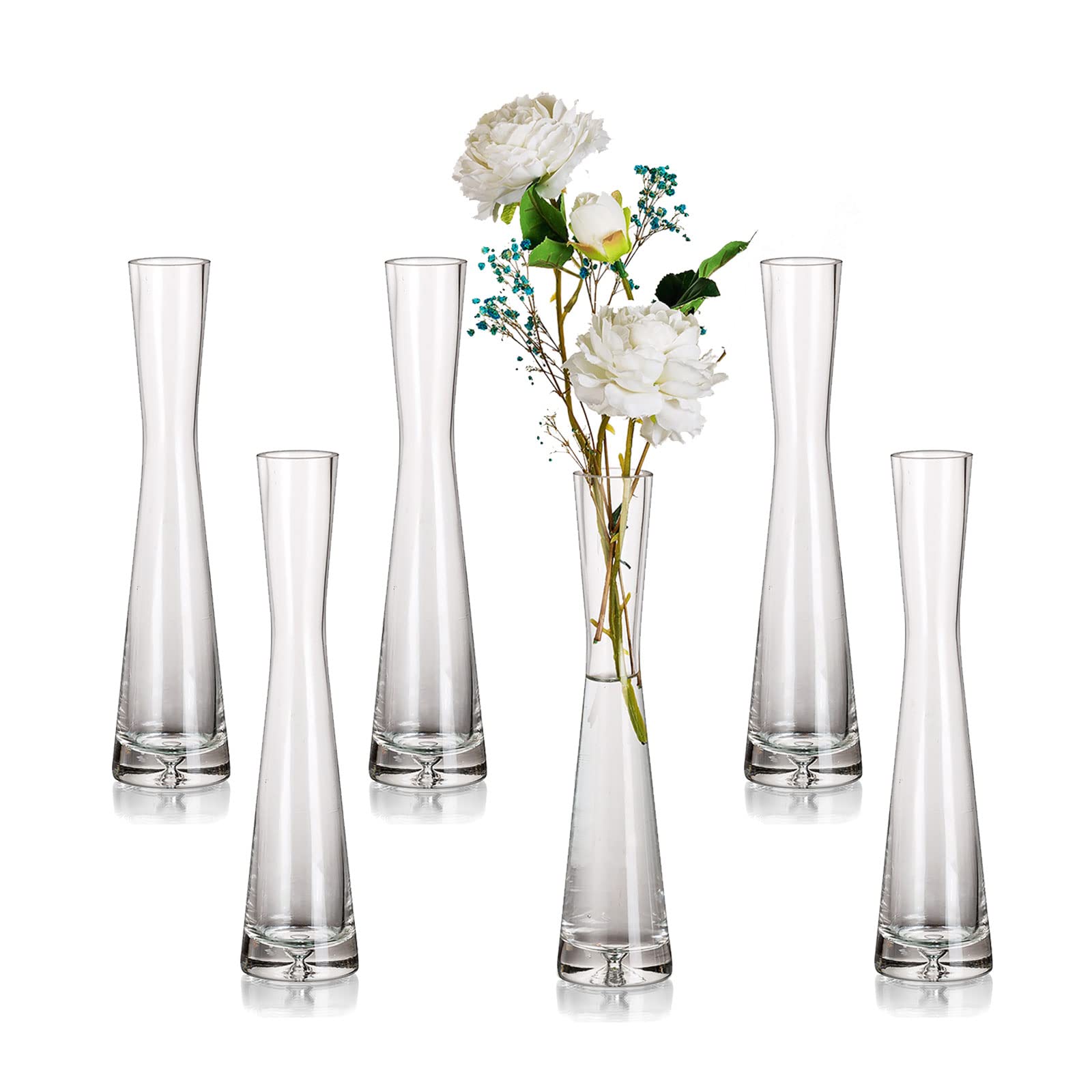 Magnifique Glasseam Vase Fleur Soliflore en Verre, Lot 