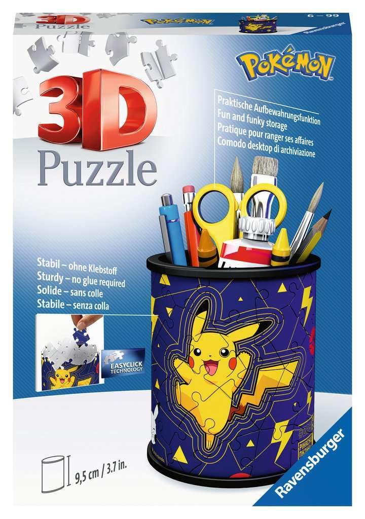 bon prix Ravensburger - Puzzle 3D Pot à Crayons - Pokemon / Pikachu - A partir de 6 ans - 54 pièces numérotées à assembler sans colle - Accessoires inclus - Hauteur 9,5 cm - 11276 oGdUa7MtT véritable contre
