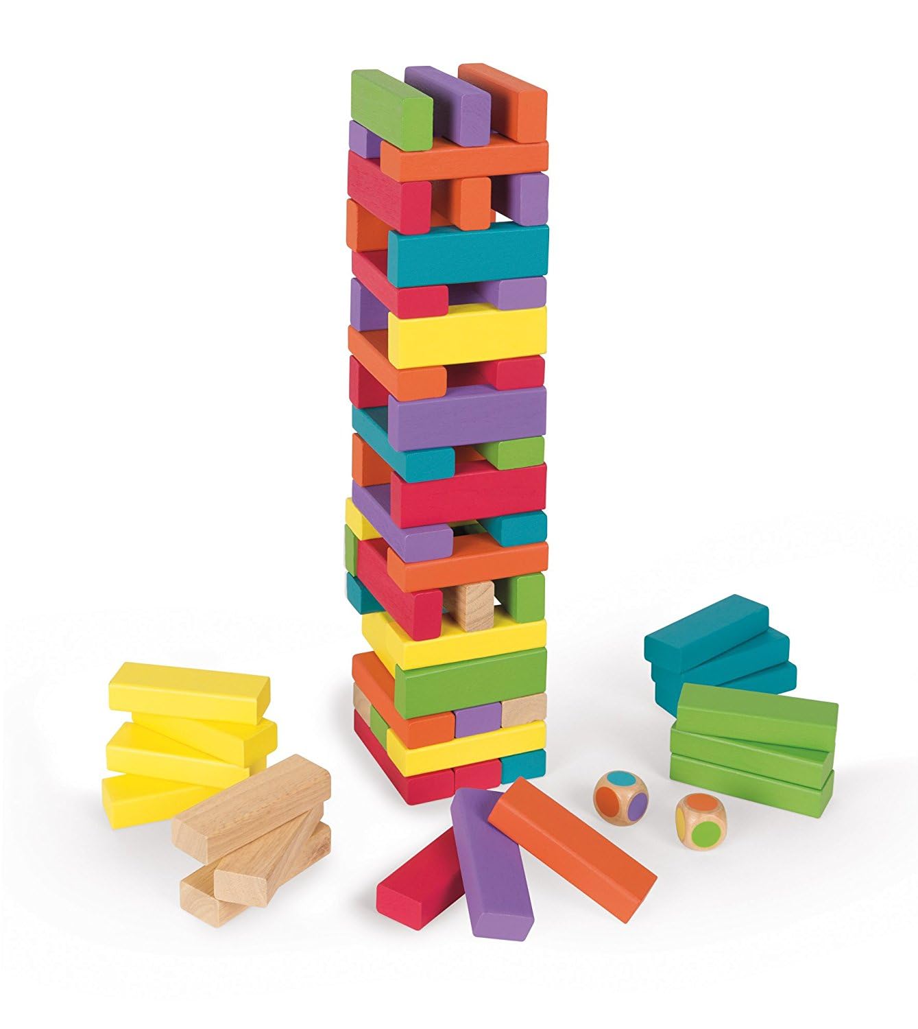 escompte élevé Equilibloc Color - Blocs de Construction en Bois - 60 Pièces - Jeu d´Adresse - Multicolor - Dès 3 Ans pKK0T7JoB pas cher