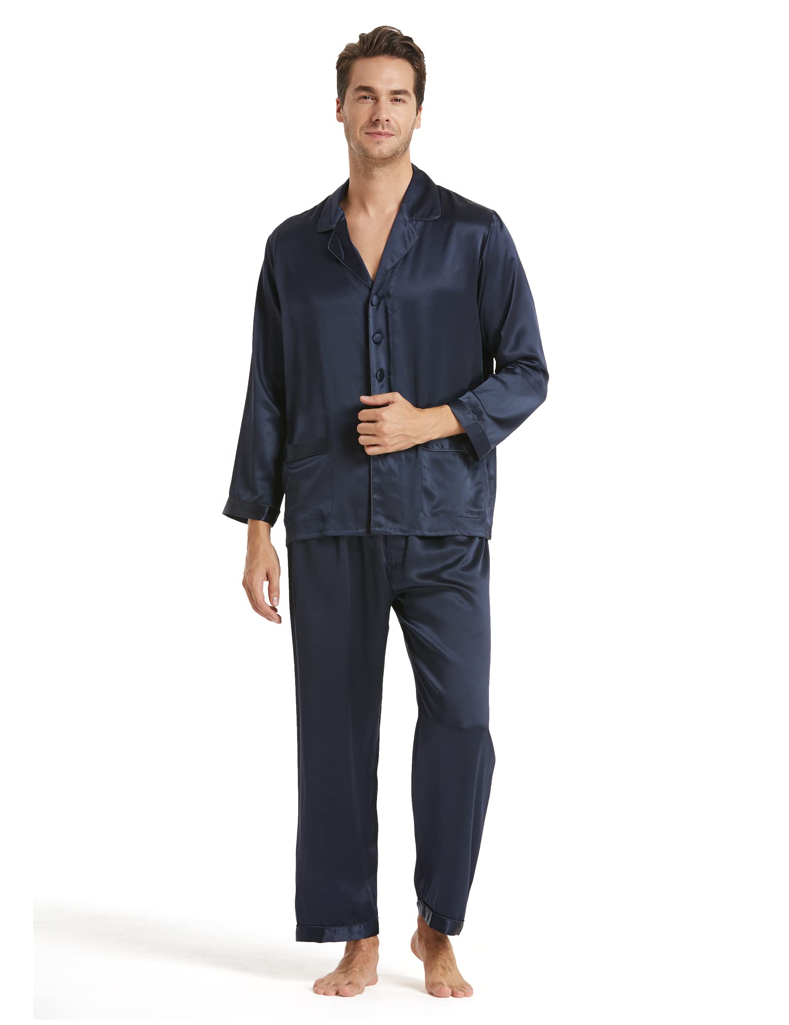 grand choix LilySilk Pyjama Homme Soie Naturelle Confortable Elégant Ensembles d´Intérieur Uni Pantalon de Pyjama Fluide 16MM dnY7tdgz0 grand