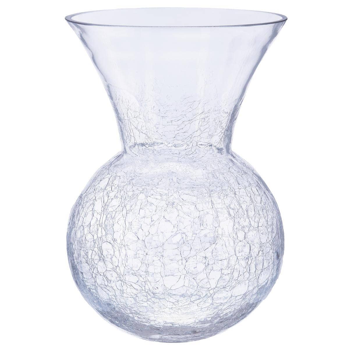 boutique en ligne Vase Boule - Verre craquelé - H28 cm 