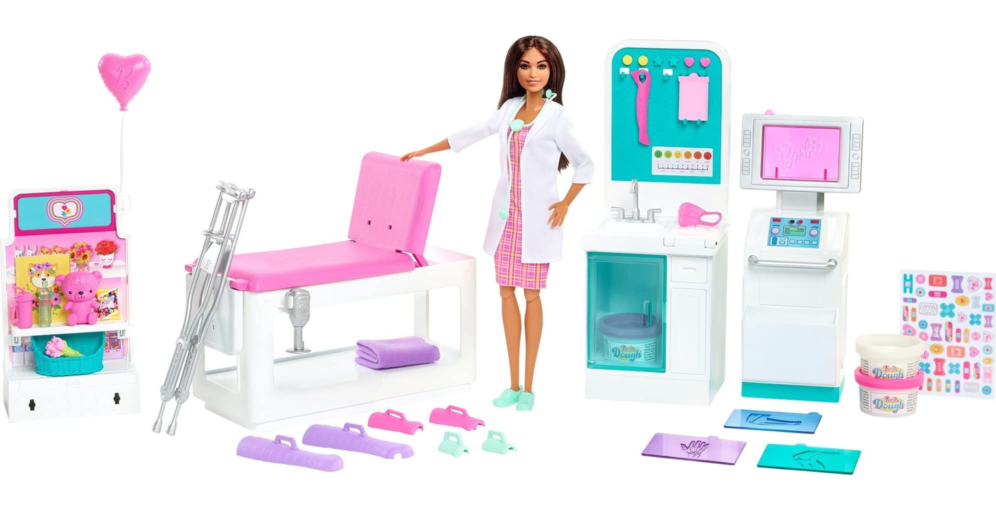 Promotions Barbie Doctor Doll (12-in/30.40-cm), Brunette Hair, Curvy Shape, Doctor Coat, Print Dress, Stethoscope Accessory, Great Toy Gift for Ages 3 Years Old & Up XADWR2gOY en France Online