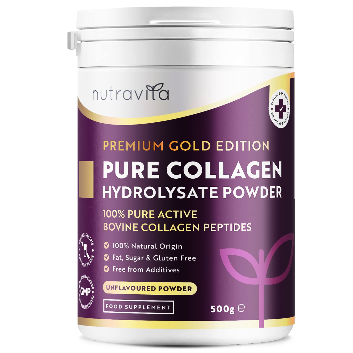 vogue  Poudre de Collagene 500g - Premium Peptides de C