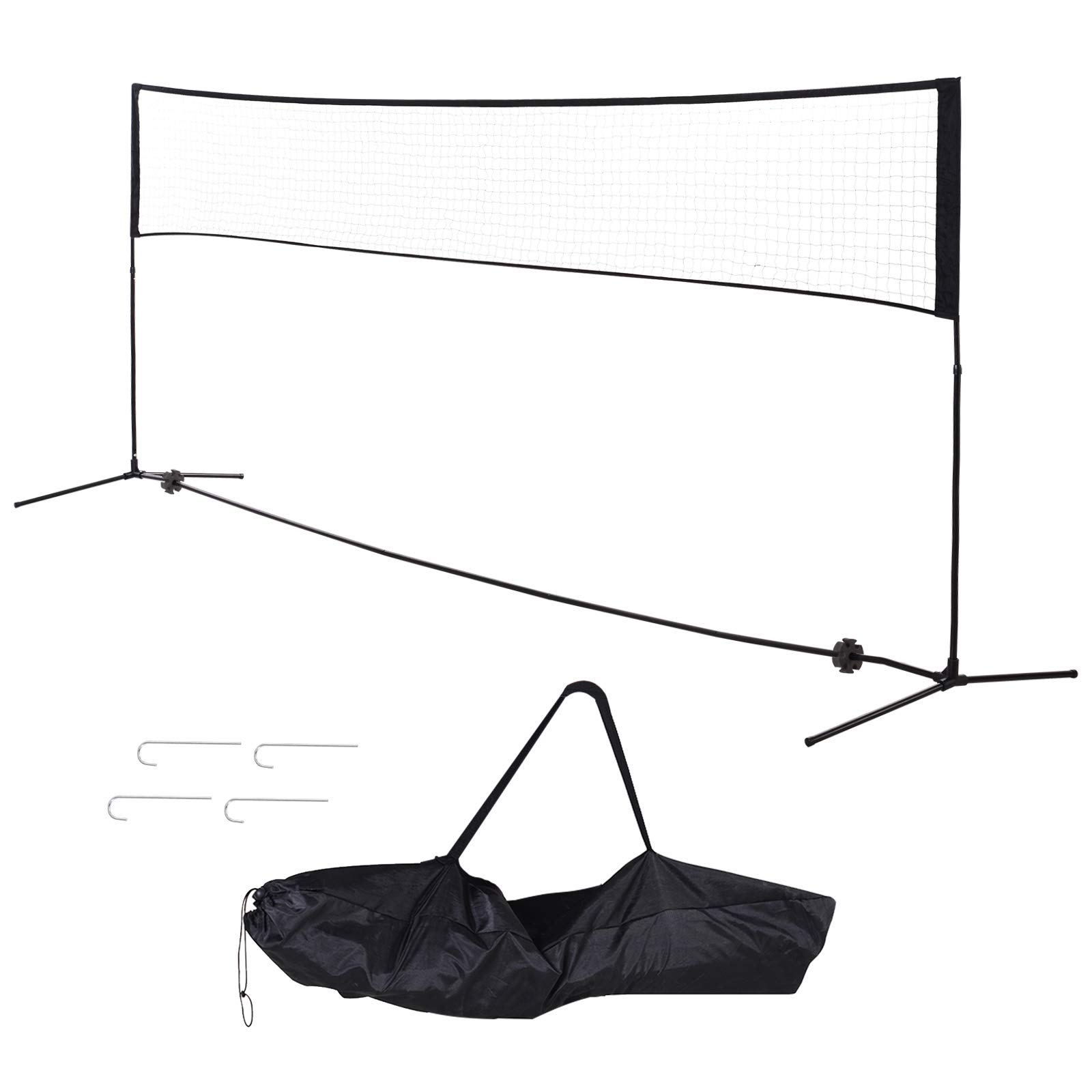 grand escompte Homcom Filet de Badminton/Loisirs Hauteur réglable 1,58 m Max. - Filet Portable avec Support Pieds et piquets - Sac de Transport Inclus v4vvrmO7F juste de l´acheter