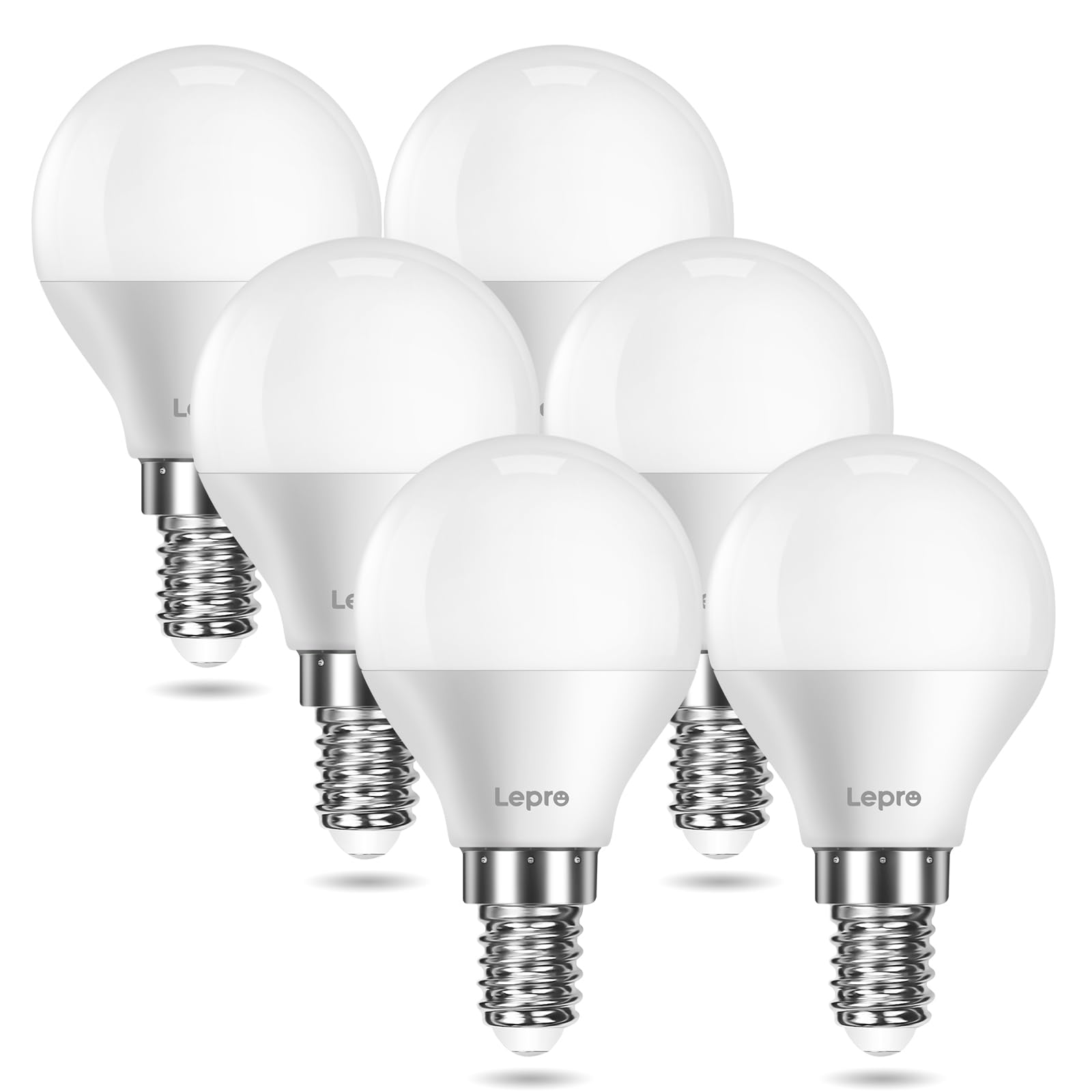 Parfait Lepro Ampoule LED E14-4.9W Équivalent 40W - 470LM Blanc Chaud 2700K - Économie D´énergie Ampoule Ronde P45 Petit Culot à Vis - AC 220-240V - Non Dimmable - 6 pcs    [Classe énergétique F] D6bL1uZKo pas cher