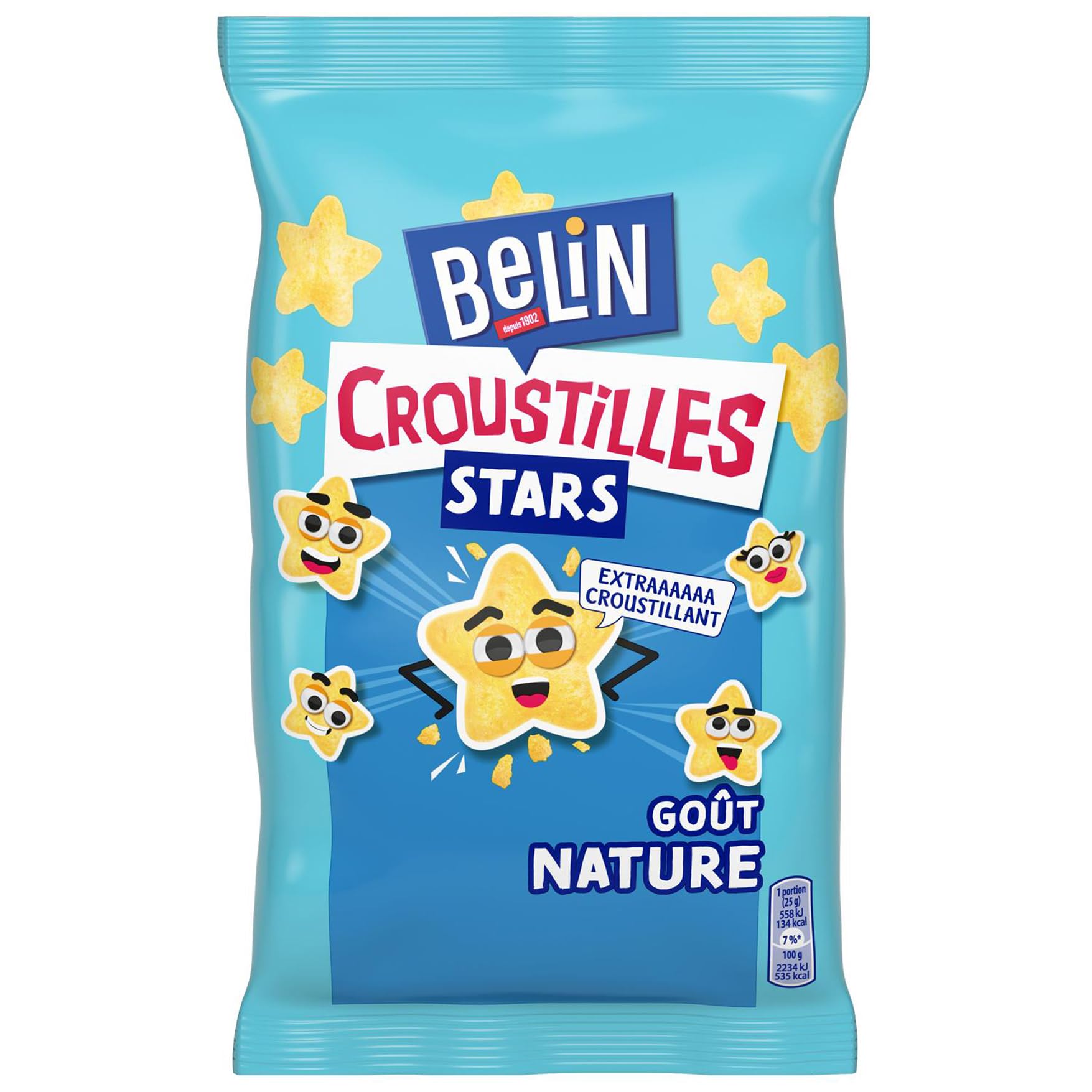 luxe  Belin - Croustilles Stars - Biscuits Apéritifs Soufflés Goût Nature - Carton de 50 Sachets x 25 g yQr9tOPkU Haute Quaity
