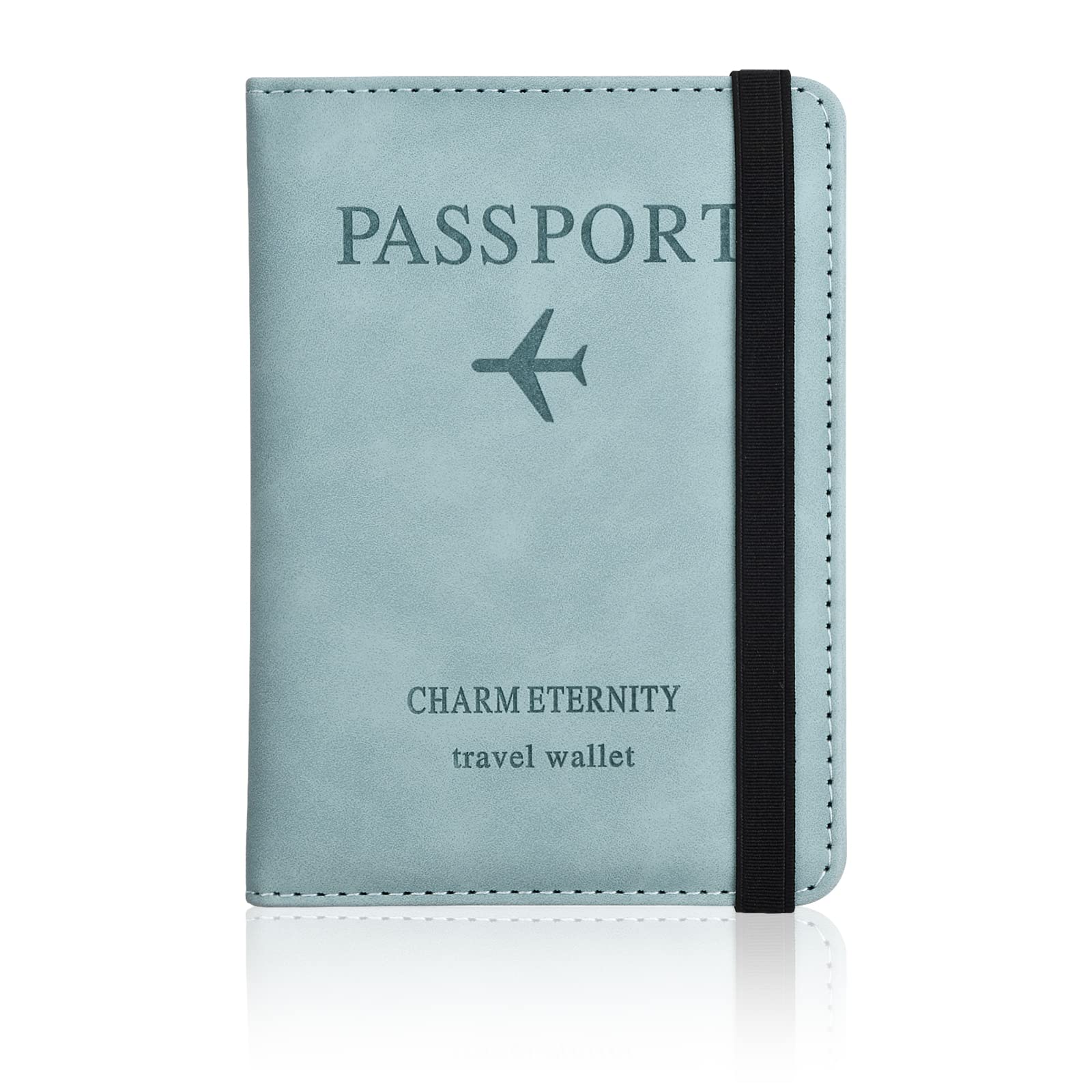 acheter Porte Passeport Cover Protège Passeport Housse, Couverture de Passeport mit RFID-Blocker pour Cartes de Crédit et Documents de Voyage (Bleu Clair) KTO0PiAjP juste de l´acheter
