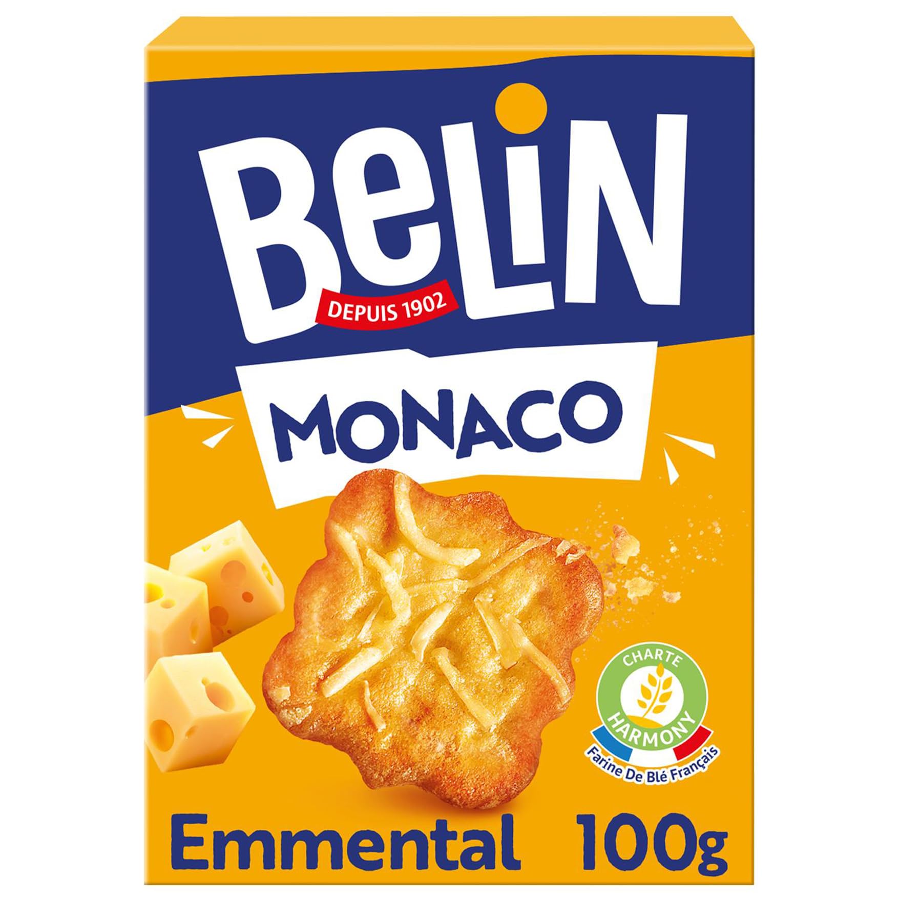 Achat Belin Monaco - Crackers Salés à l´Emmental - Idéal pour l´Apéro - 8 Boîtes x 100 g gwLPo8g4M Vente chaude