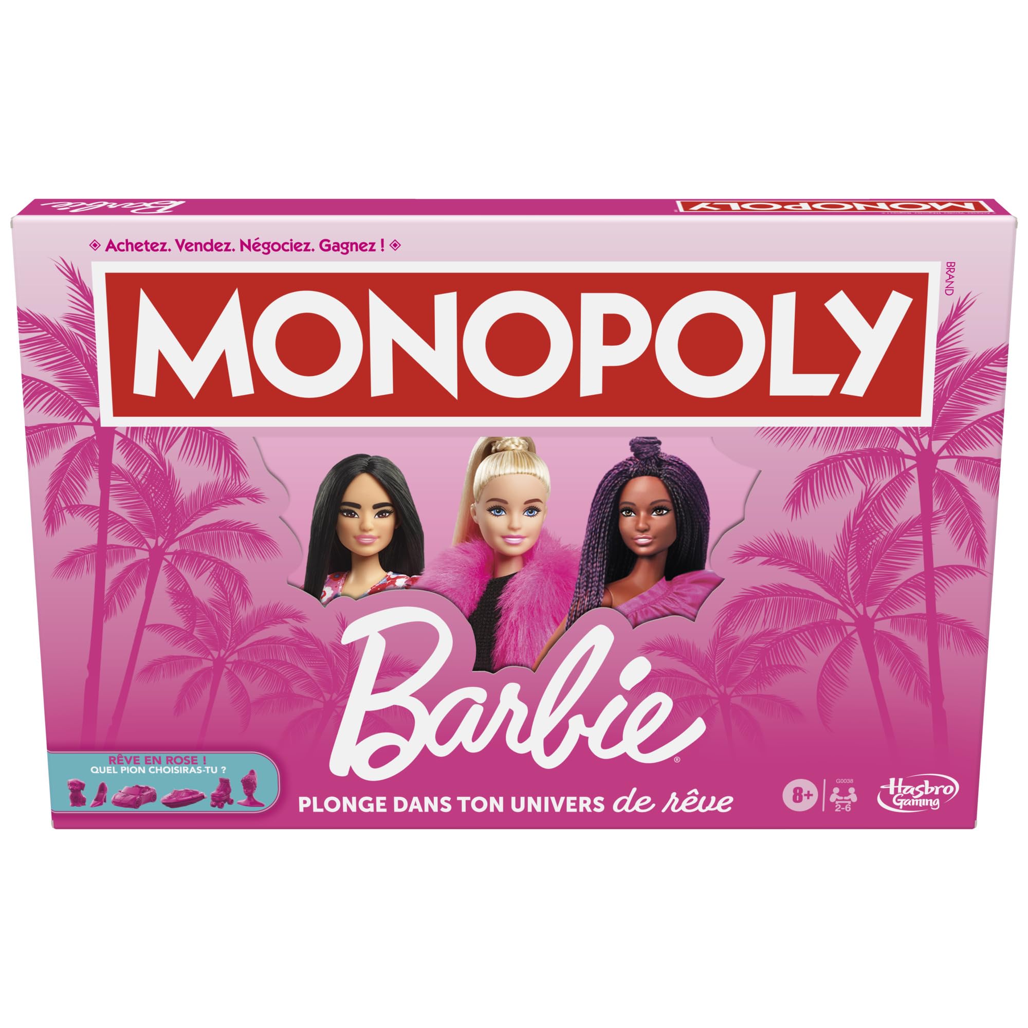 chic  Jeu de Plateau Monopoly : édition Barbie Qkf8DaQs