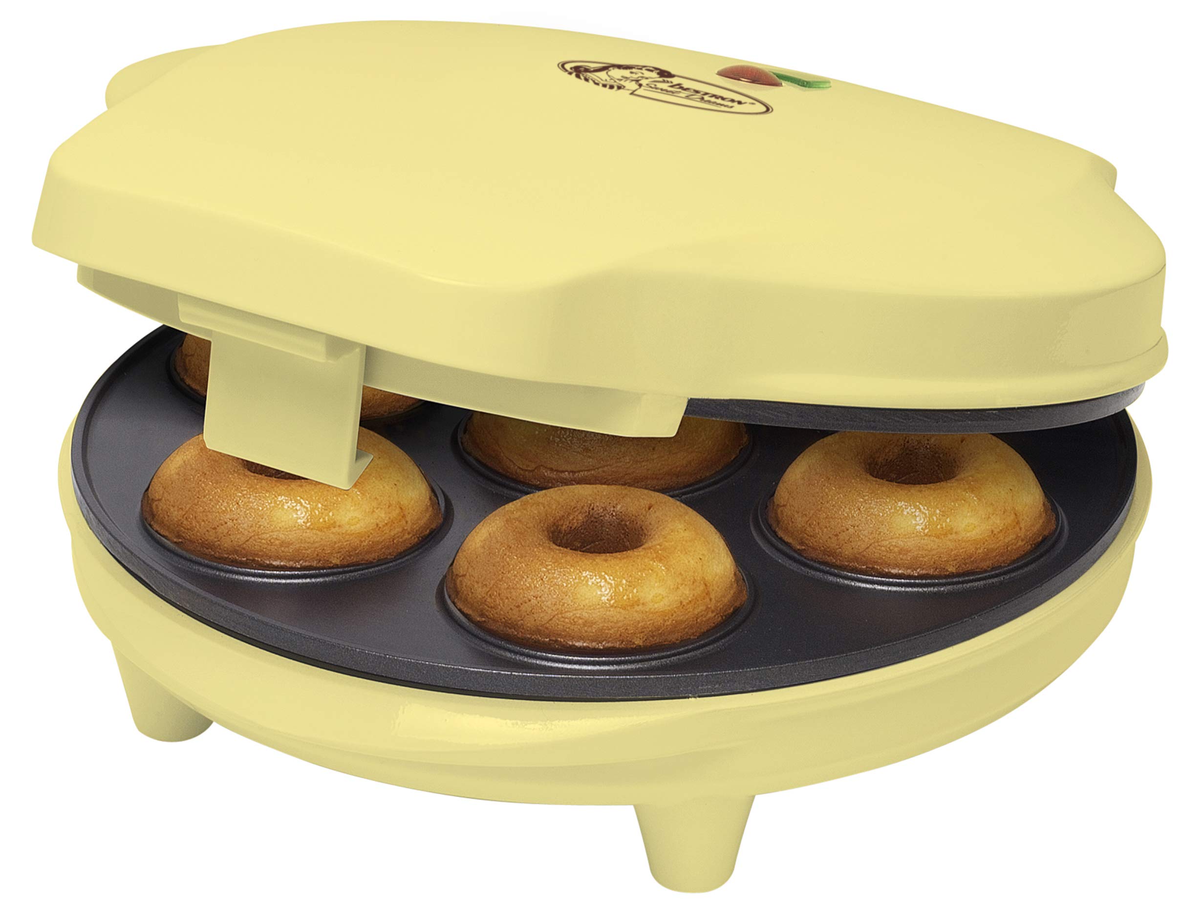 vente chaude Bestron Appareil à Donuts au Design Rétro, Sweet Dreams, Revêtement Anti-Adhésif, 700 Watts, Couleur: Jaune XA4EGjbsz en ligne