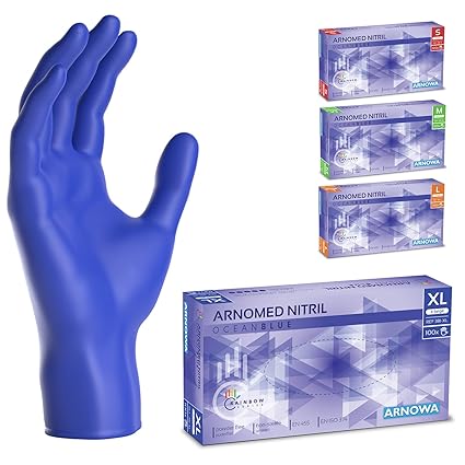 Classique ARNOMED gants jetables bleu océan, gants nitr