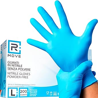 vogue  200 gants Nitrile L Bleu sans Gants d´exame