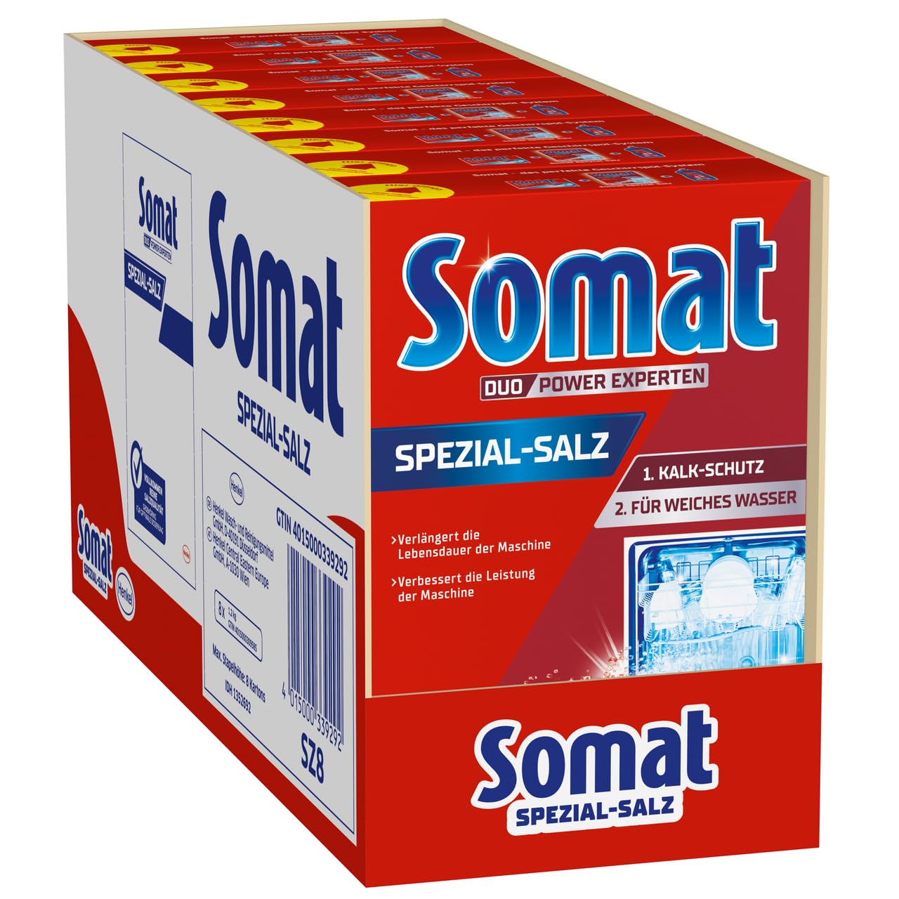 vogue  Somat Sel spécial (8 x 1,2 kg), sel pour lave-vaisselle pour eau douce, adoucisseur d´eau pour lave-vaisselle agit contre le calcaire pour des résultats brillants 69Qwm4JrK en France Online