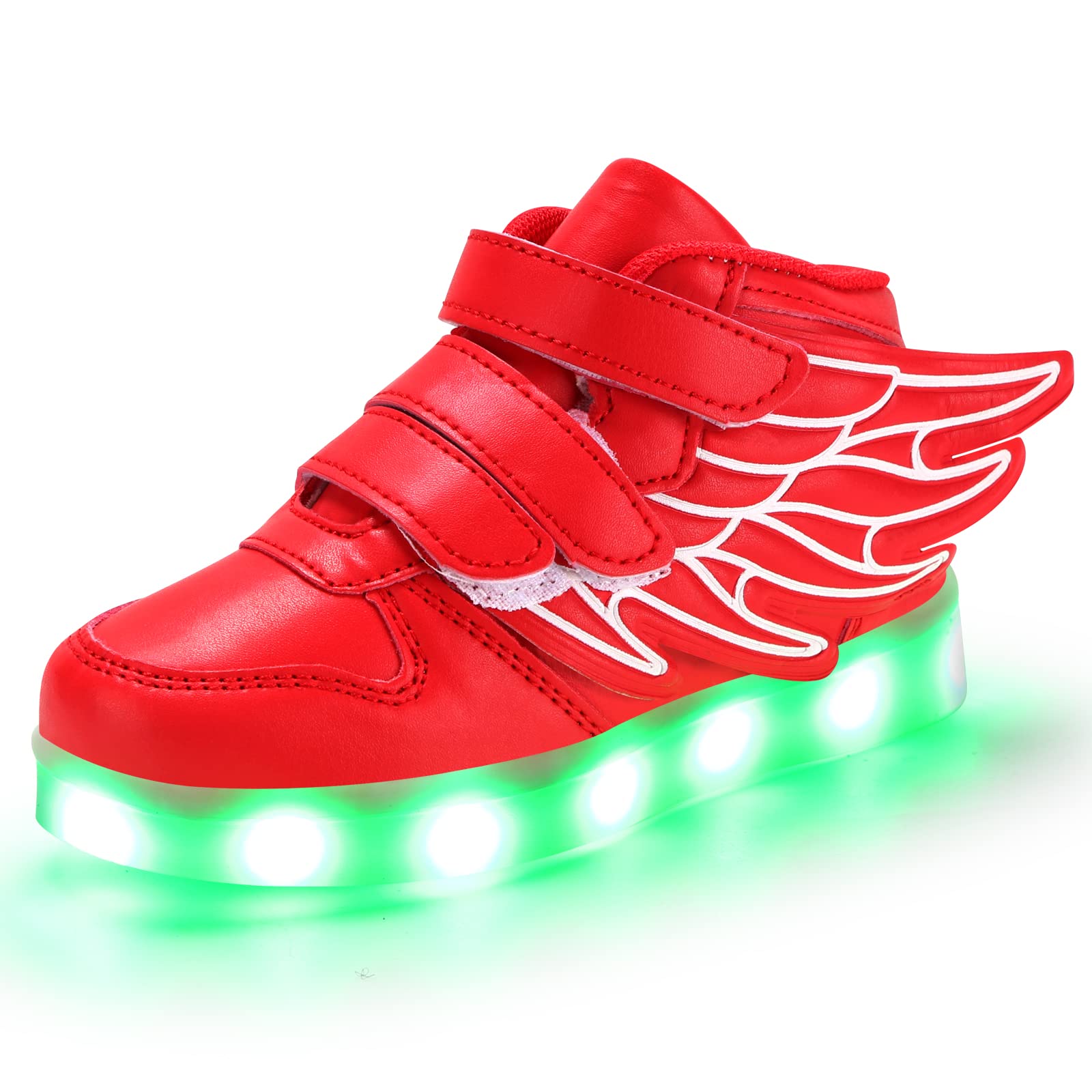 acheter PADGENE Chaussures Enfants Garçon Fille Basket LED Lumineuse 7 Couleurs Clignotants USB Rechargeable Securité Mode Haut Dessus Taille O9SkOYrGH Vente chaude