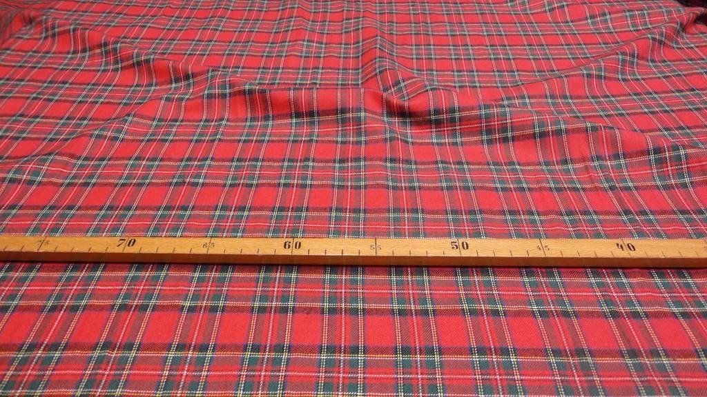 Classique Stoffbook Tissu écossais 100% coton carreaux tartan rouge/vert, B978 ez2LY7QRc en vente