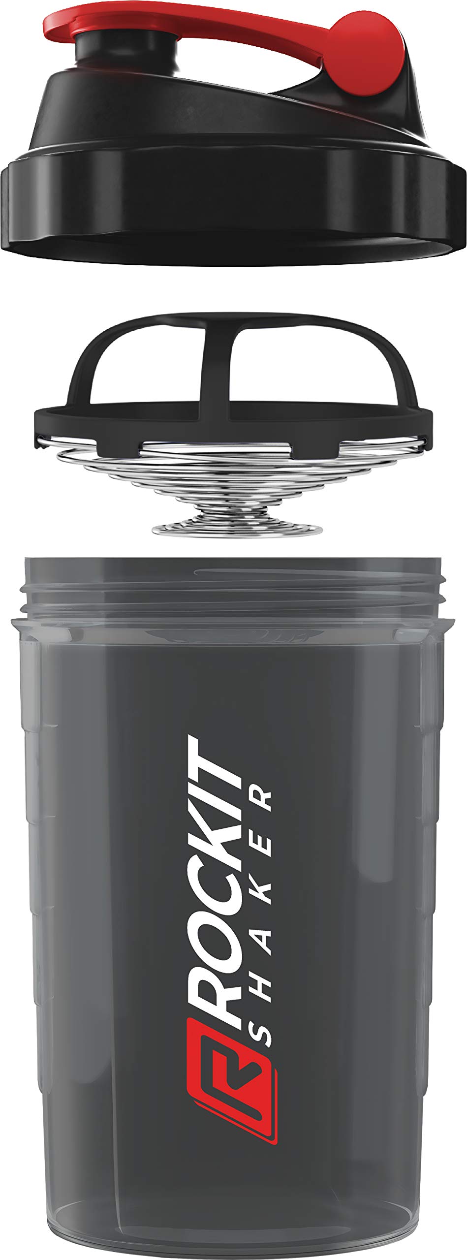 Haute Qualité ROCKITZ Premium Shaker Proteines 500ml - fonction de mélange avec filtre à infusion - pour des shakes fitness super crémeux, tasse à shake - Rouge | Noir GPtsVtXOl en France Online