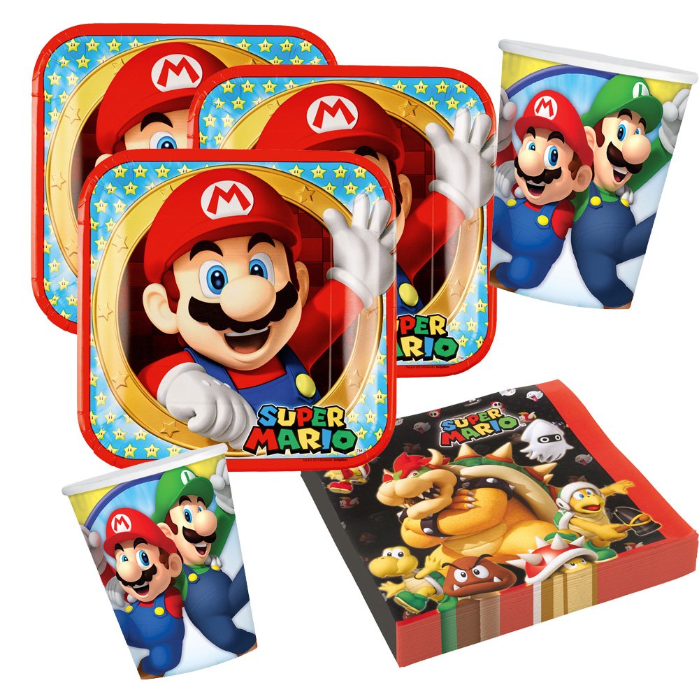escompte élevé Unbekannt Kit de fête 36 pièces Super Mario avec assiettes, gobelets, serviettes pour 8 enfants 5qdYGU1ae en ligne