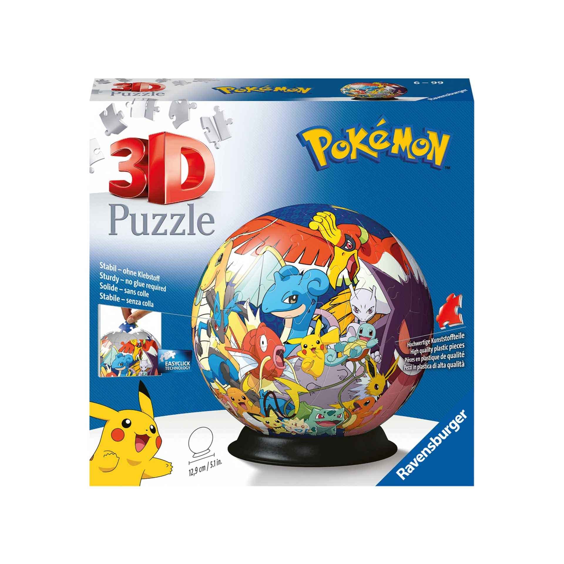 escompte élevé Ravensburger - Puzzle 3D Ball - Pokémon - A partir de 6 ans - 72 pièces numérotées à assembler sans colle - Support inclus - Diamètre : 13 cm - 11785 KdkkT1use tout pour vous