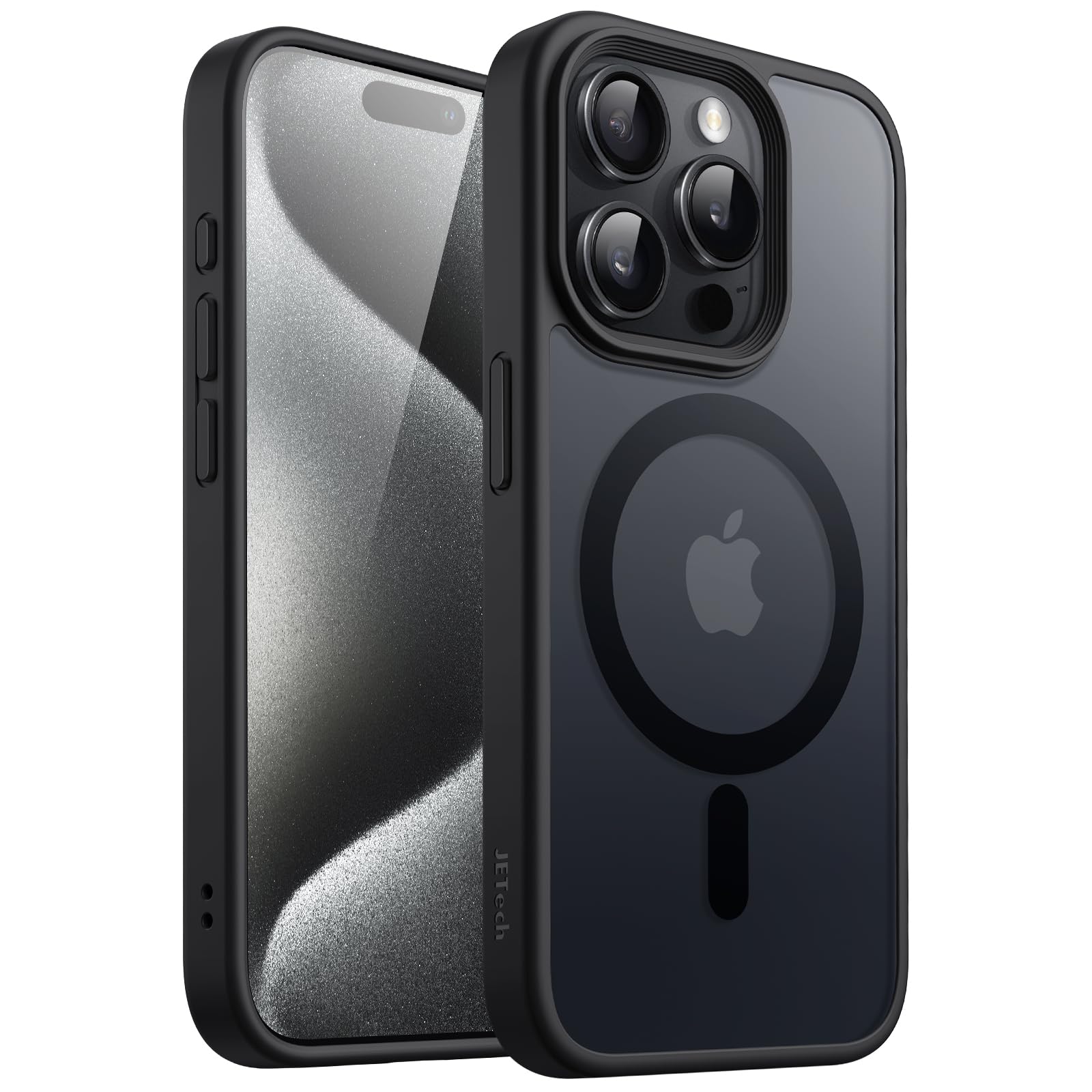 chic  JETech Coque Magnétique pour iPhone 15 Pro 6,1 Pouces Compatible avec MagSafe, Etui Translucide Mat Arrière Housse Fine Antichoc (Noir) O8DrHWHPW stylé 