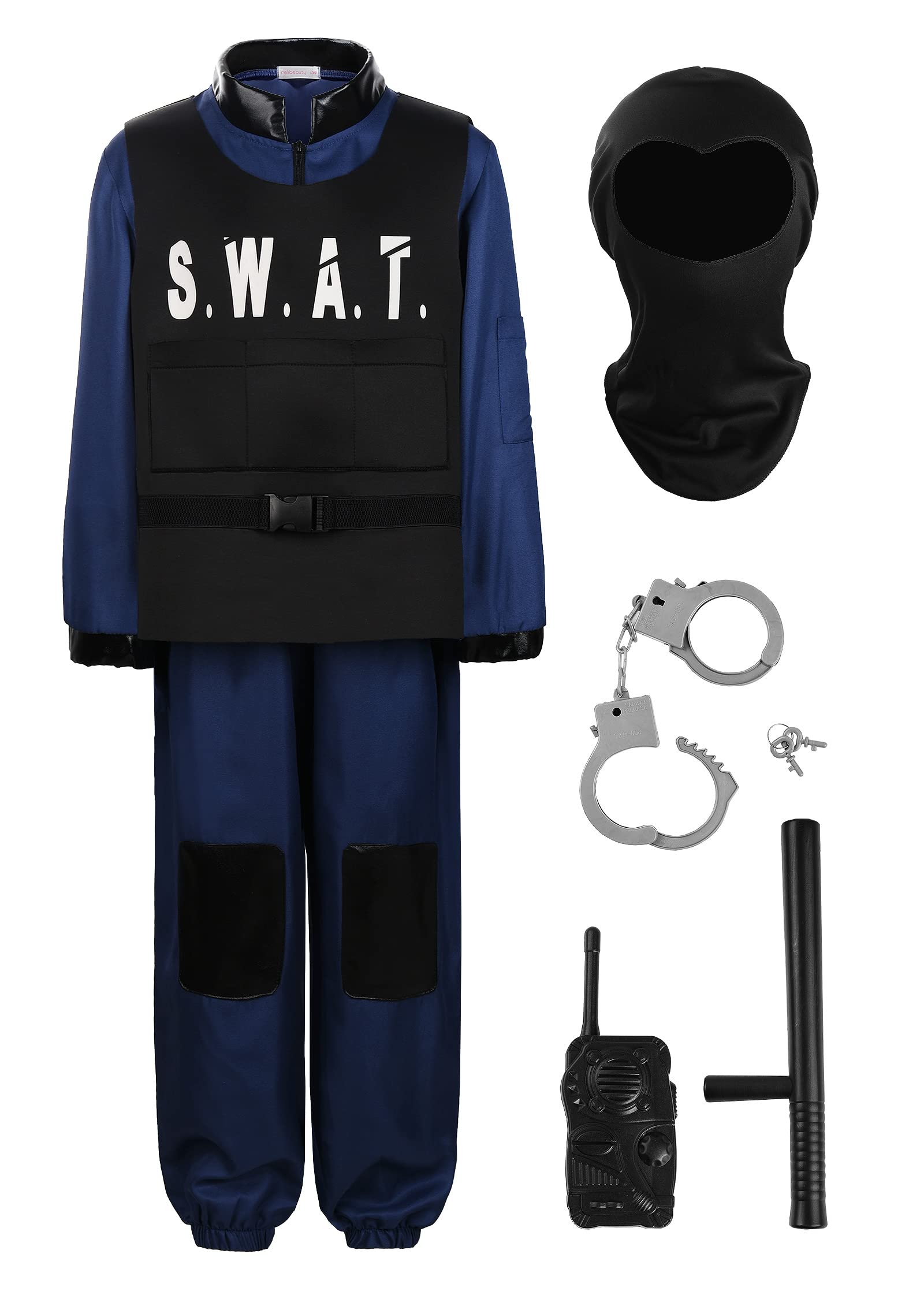 escompte élevé ReliBeauty Déguisement SWAT Costume Policier Enfant avec Accessoires Ke9kEGZid frais