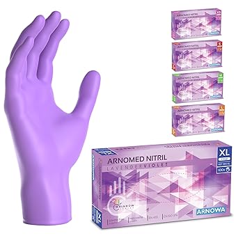 Exclusif ARNOMED gants jetables violet, gants nitrile t