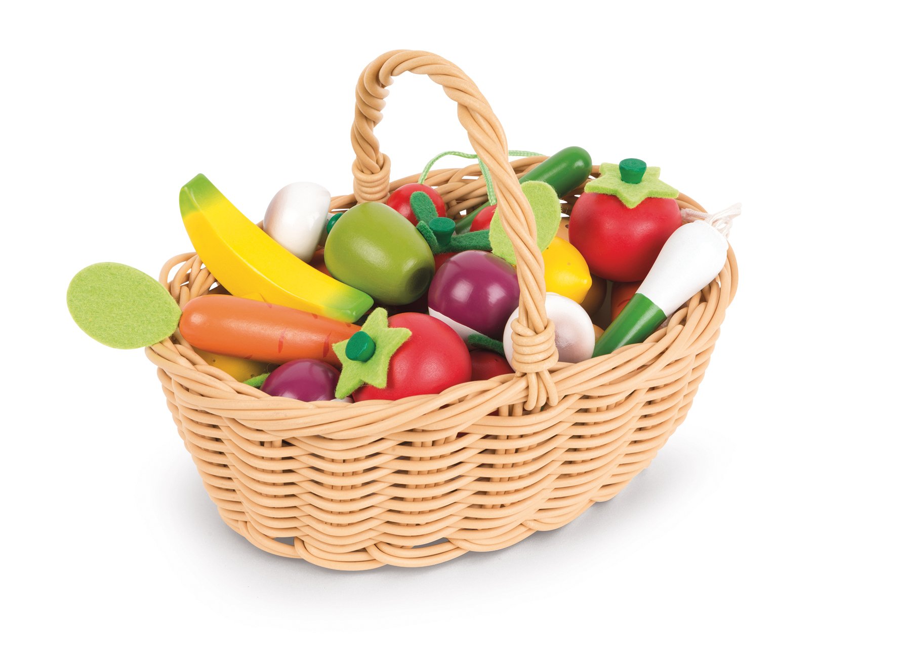 Haute Qualité Janod - Panier de 24 Fruits et Légumes - 