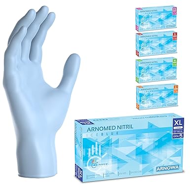 escompte élevé ARNOMED gants jetables bleu clair, gants