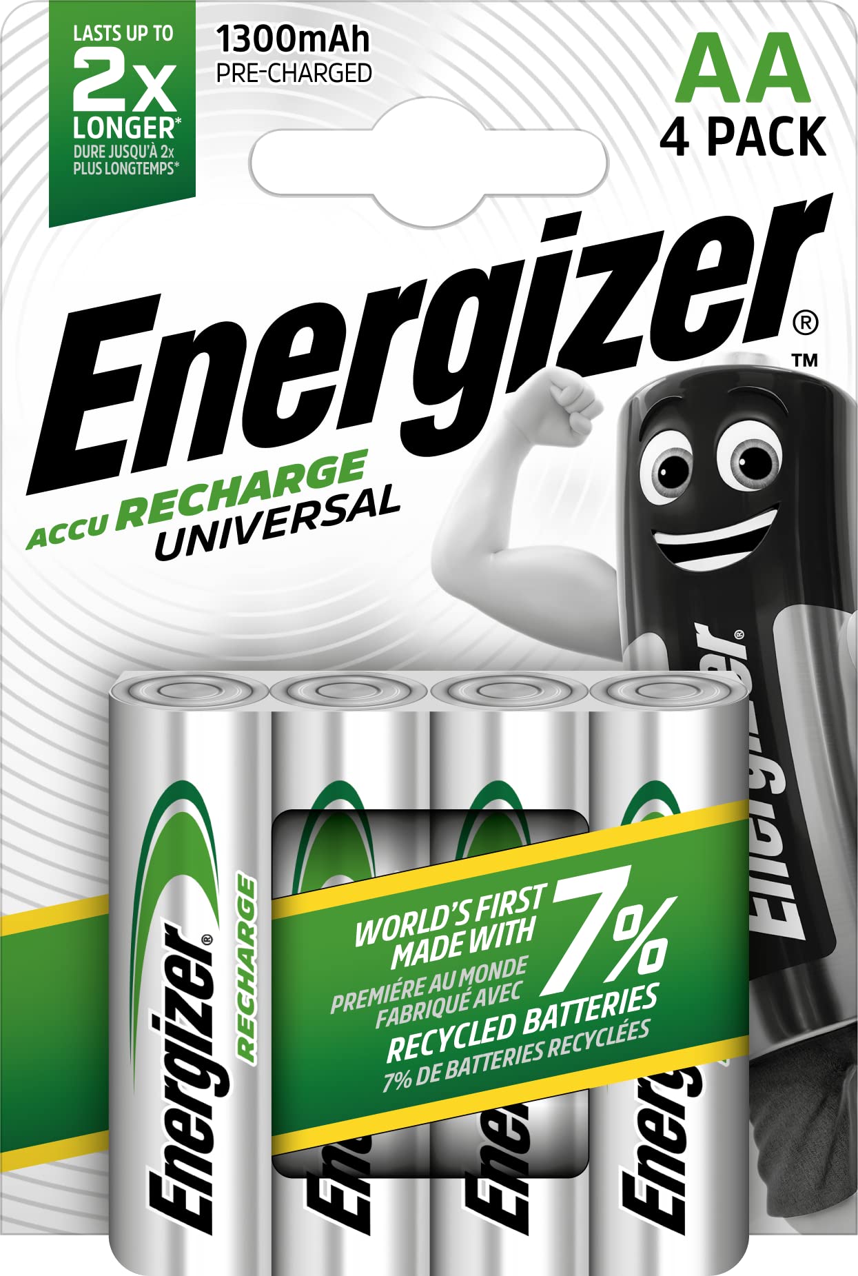 chic  Energizer Piles Rechargeables AA, Recharge Universal, Lot de 4 qmdMs4EIi Boutique