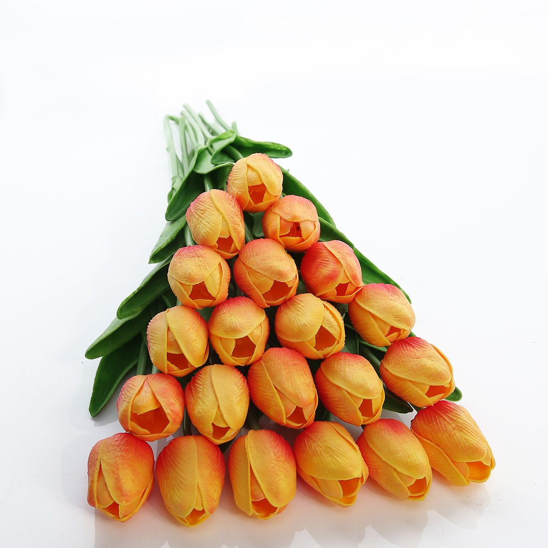 Promotions JUSTOYOU 20 pcs Real Touch Latex Artificielle Tulipes Fleurs Faux Tulipes Fleurs Bouquets De Mariage pour Mariage Maison Jardin Décoration Orange ux0rObV01 vente chaude
