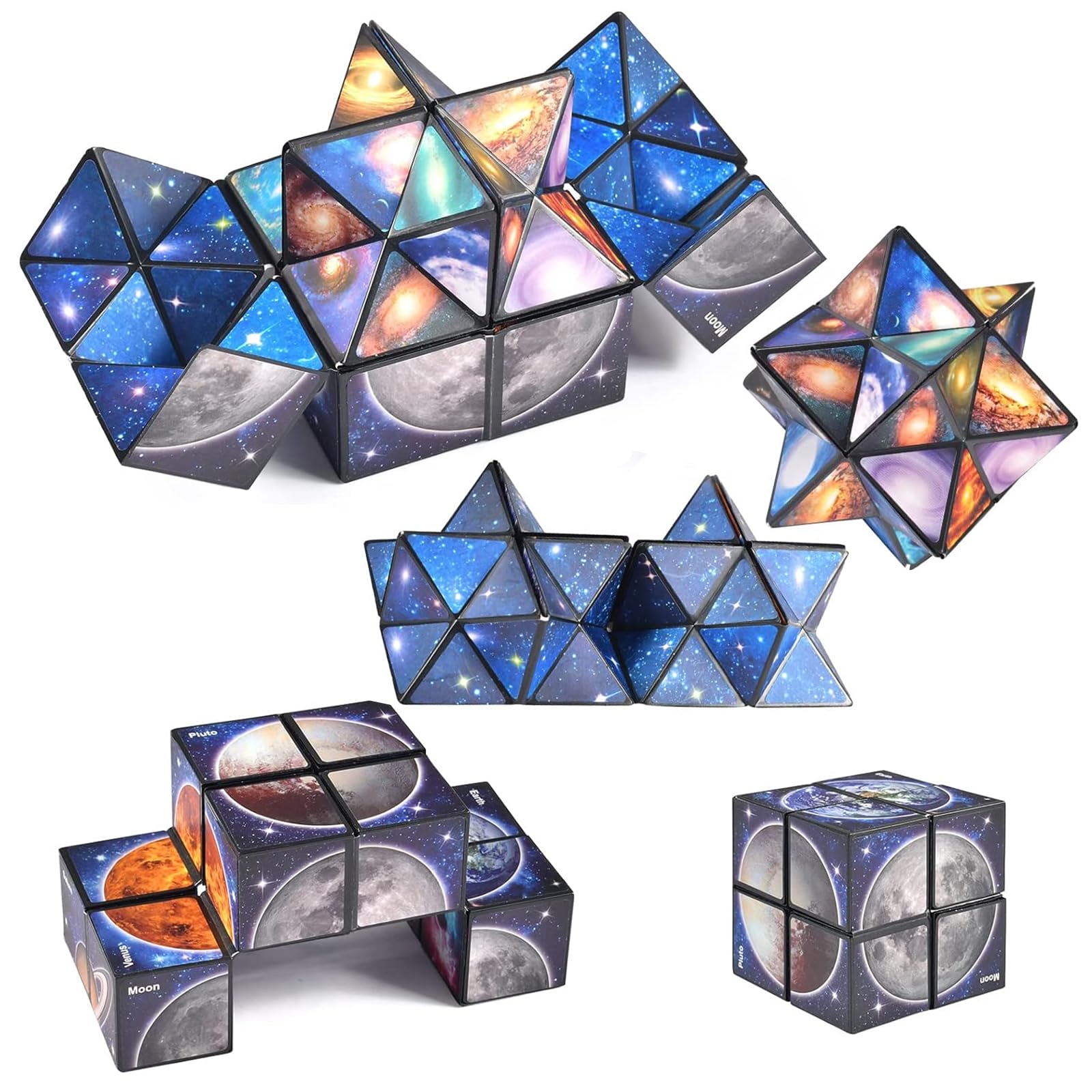 stylé  2 en 1 Cube Magique Étoile, Magic Star Cube, 3D 