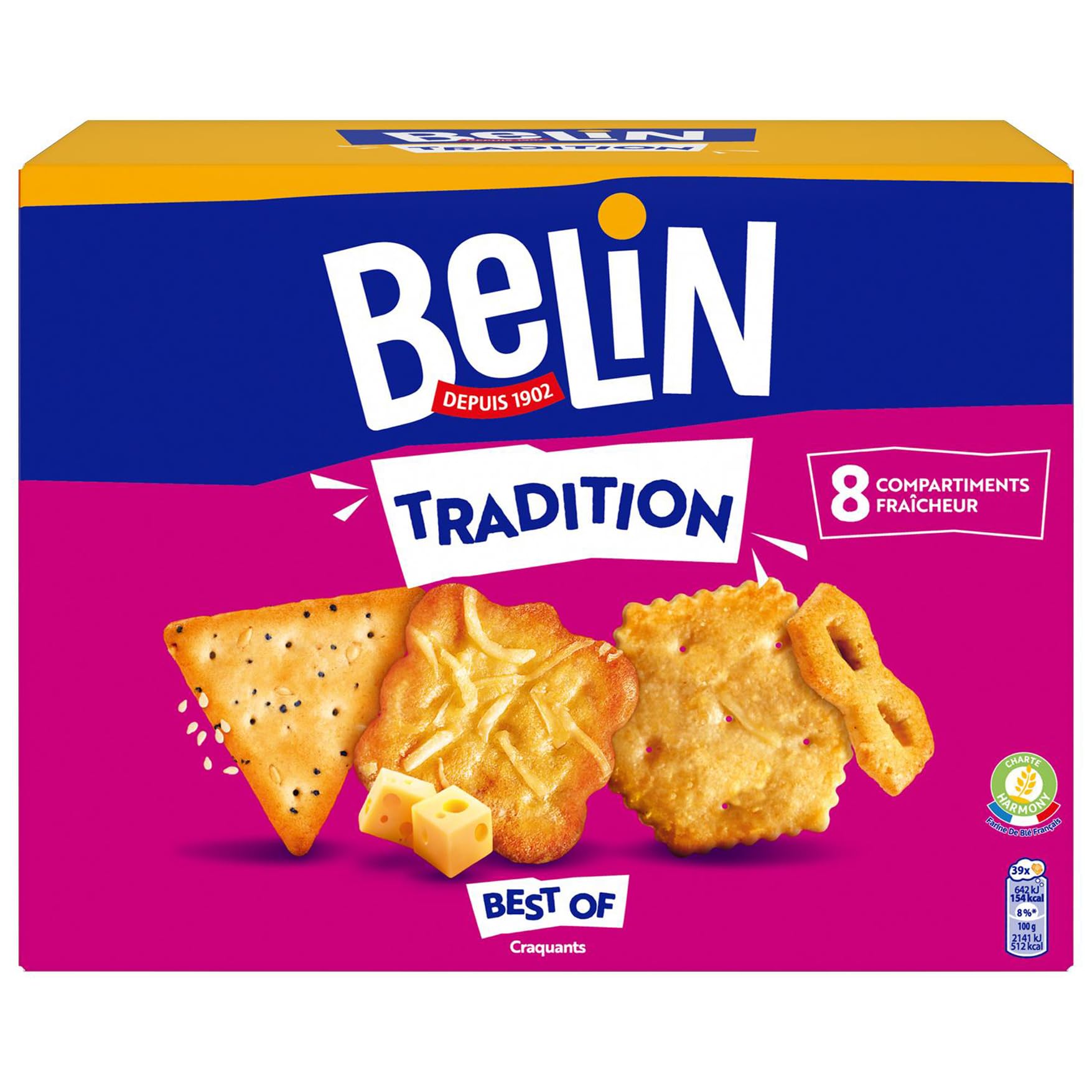 en vente Belin Tradition - Assortiment de Biscuits - Crackers Monaco à l’Emmental, Crackers Best of extra-fins - Mélange de 2 Variétés - 720 g VQ0wXQO8M mode